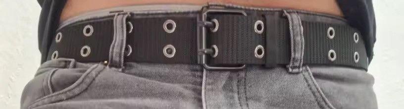 Japanese Brand Y2K Nylon Fabric Belt Size 30 - 7 Thumbnail