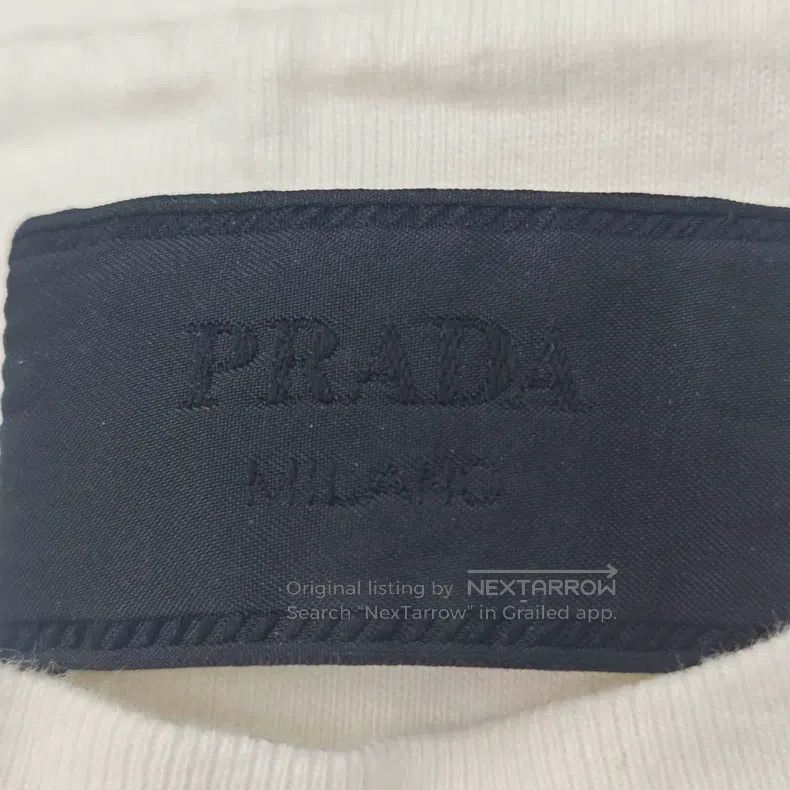 Prada Prada White metal triangle short-sleeved T-shirt Size US L / EU 52-54 / 3 - 5 Thumbnail