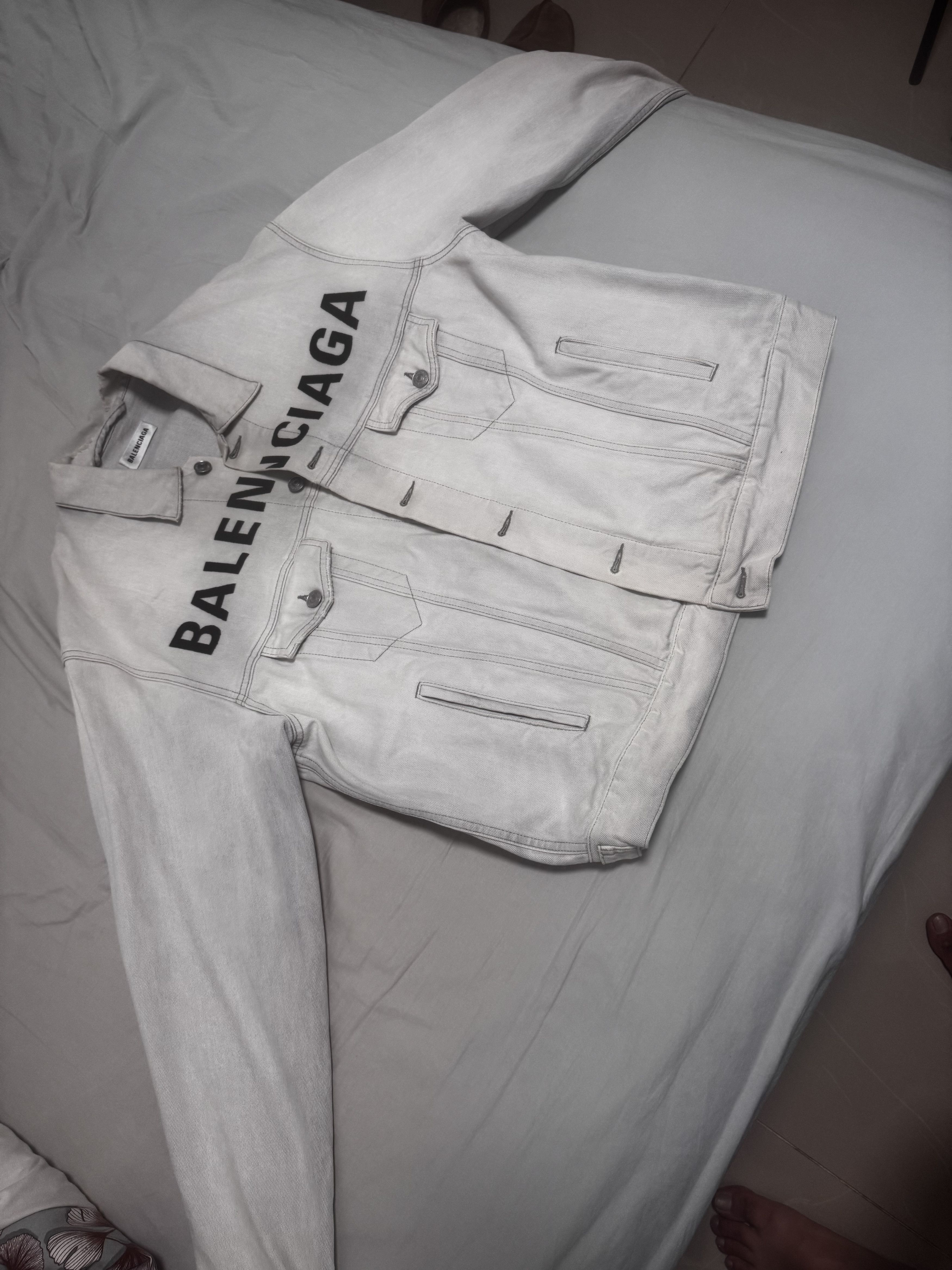 Balenciaga Front Logo Denim Jacket