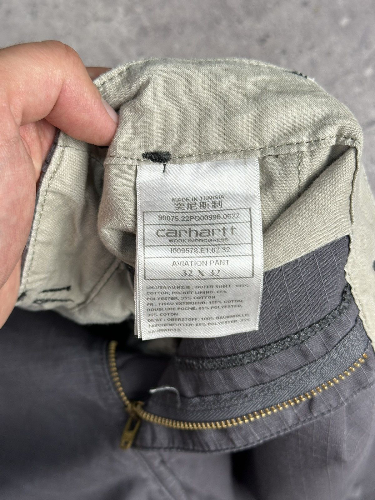 Carhartt × Vintage Vintage Carhartt Cargo Aviation Pants Distressed Gray Y2K Size US 32 / EU 48 - 8 Thumbnail