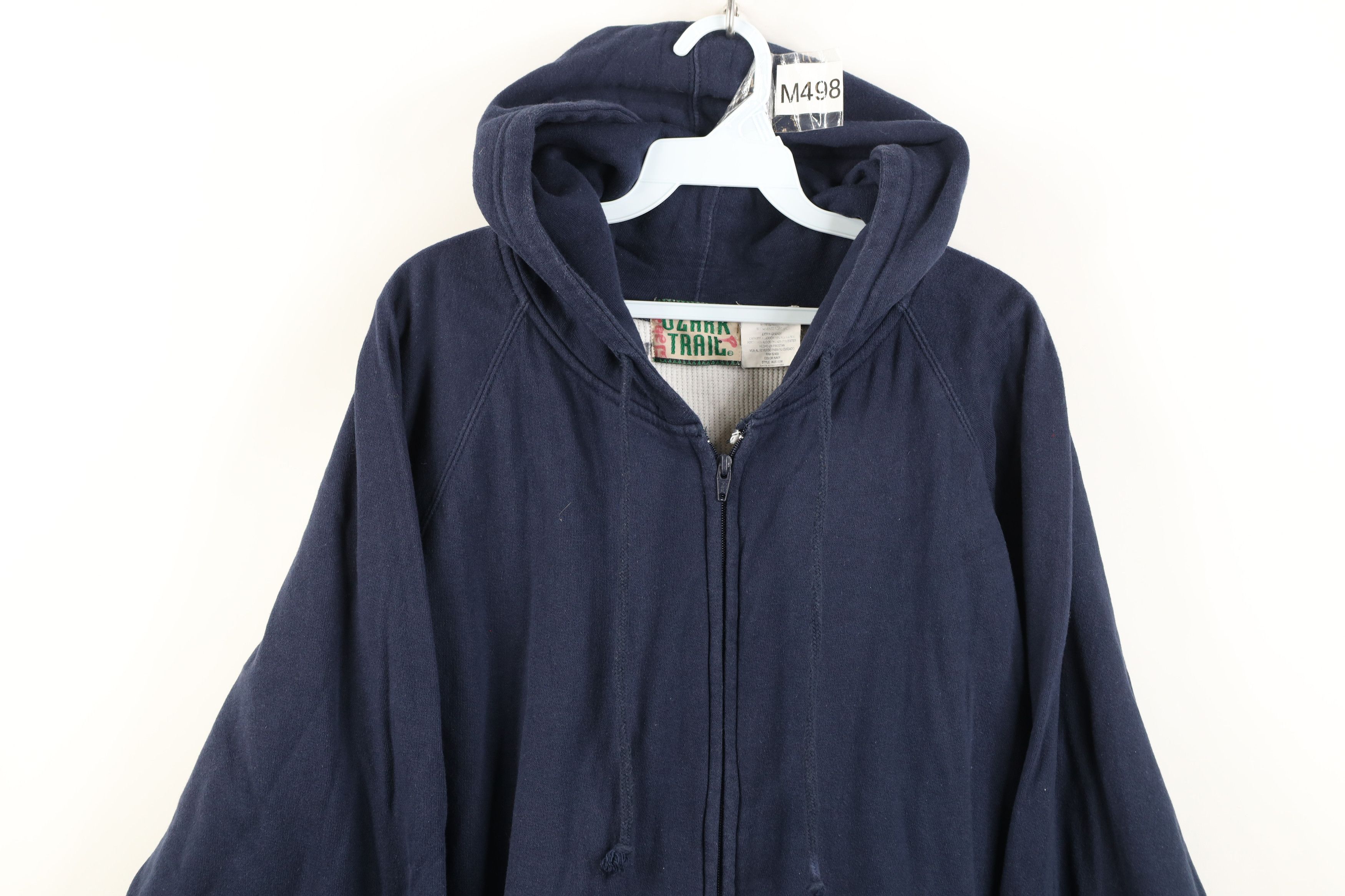Vintage Vintage 90s Streetwear Thermal Waffle Knit Lined Zip Hoodie Size US XL / EU 56 / 4 - 2 Thumbnail