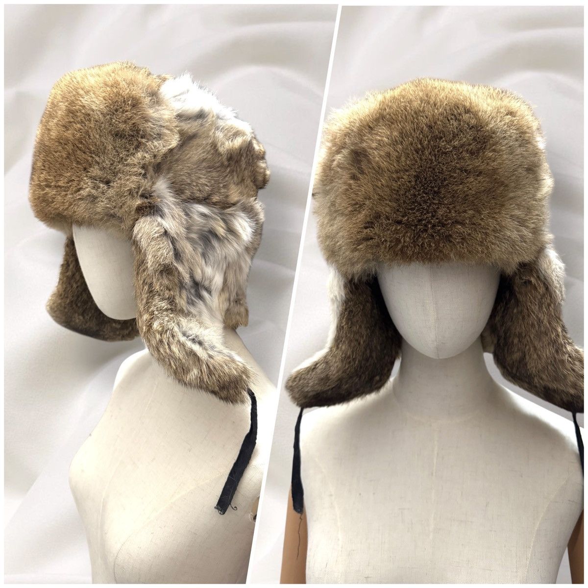 Hysteric Glamour Vintage Real Rabbit Fur Y2K Retro Ushanka Hat (Trapper Hat) Size ONE SIZE - 2 Thumbnail