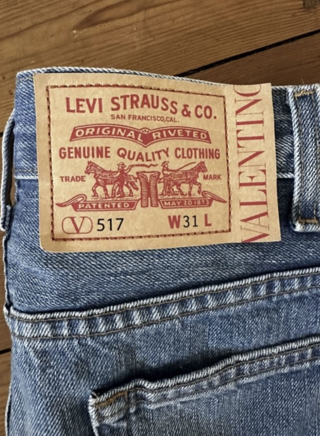 image of Levis x Valentino Levi’S X Valentino 517 Limited Edition Jeans in Blue, Men's (Size 31)