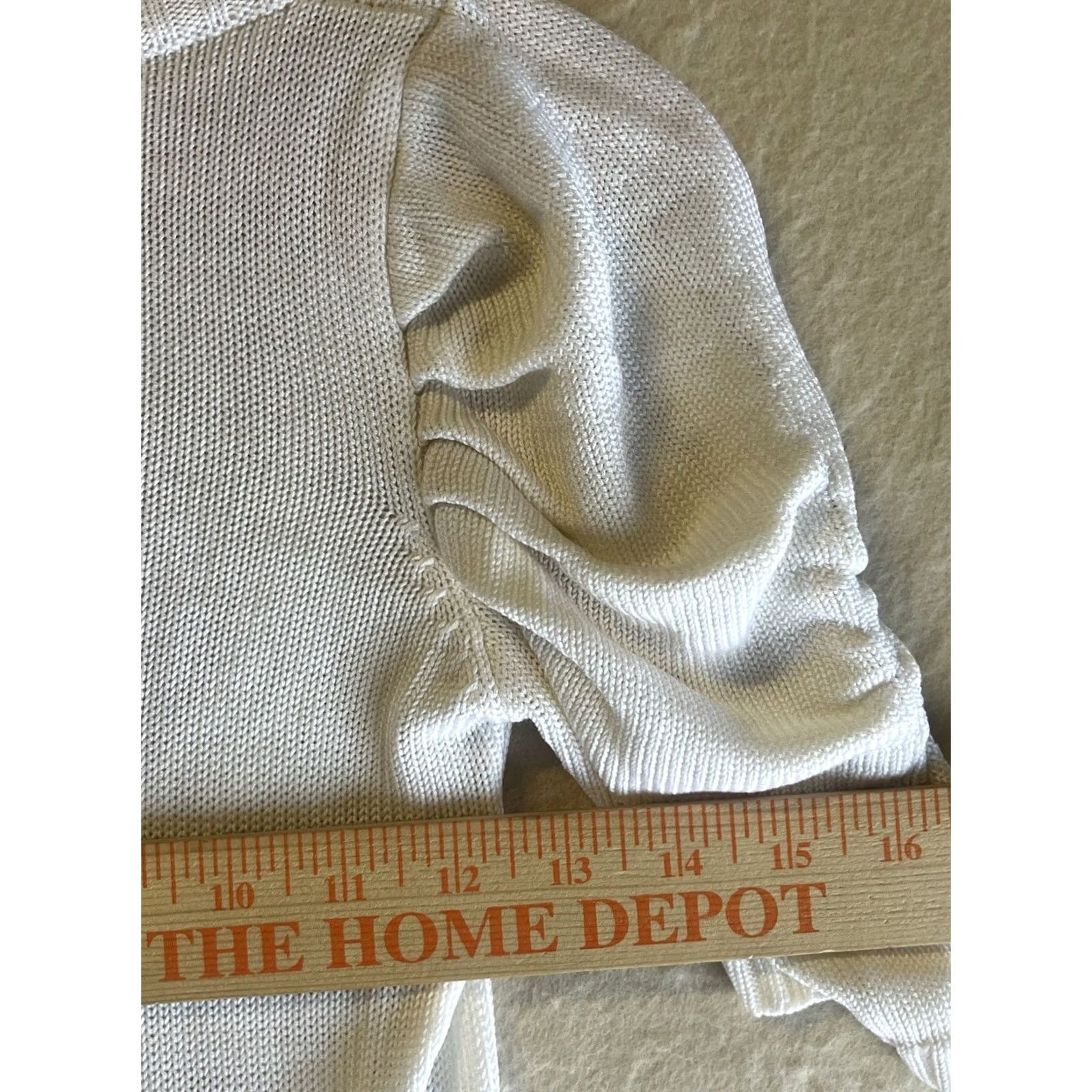 Vintage AZ Career Women Shirt Knit White Scoop Neck Short Sleeve Pullover Size L Large Breathable Casual Workwear Modern Size L / US 10 / IT 46 - 3 Thumbnail