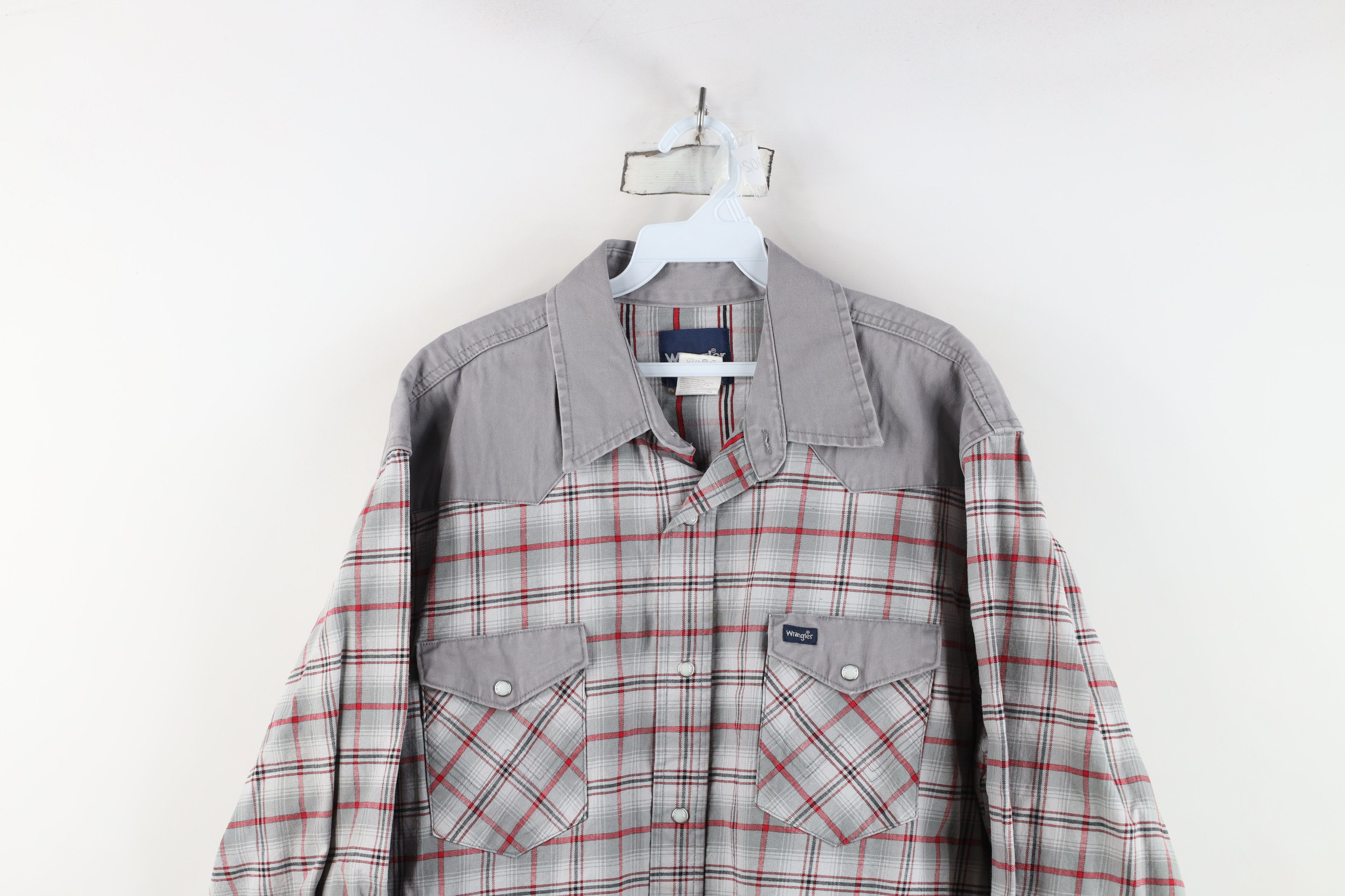 Wrangler Vintage 90s Wrangler Western Rodeo Cowboy Button Shirt Plaid Size US XXL / EU 58 / 5 - 2 Thumbnail