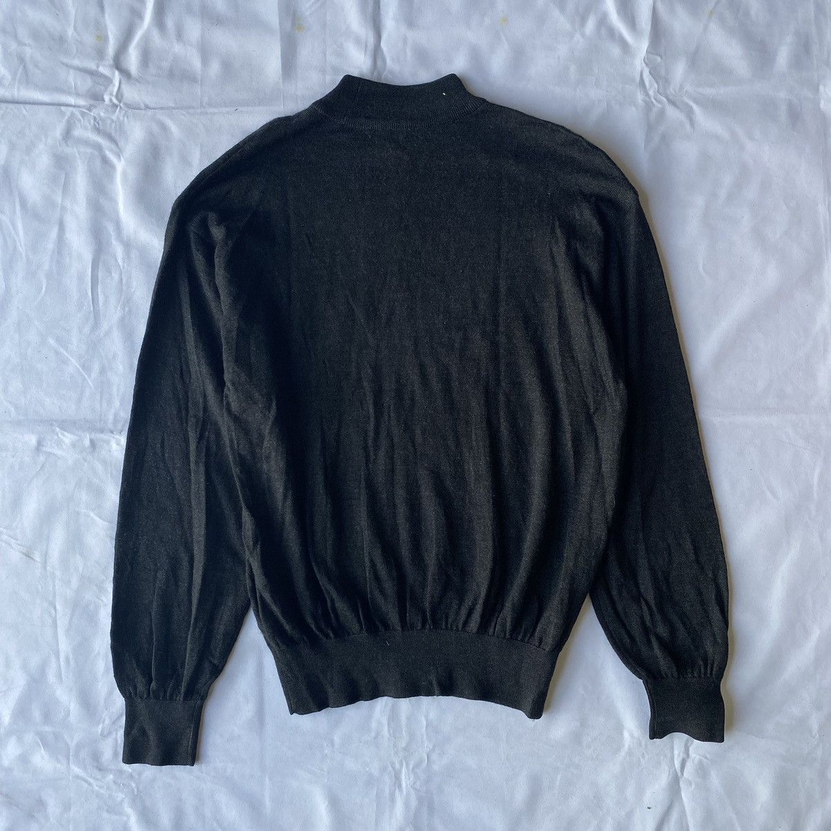 Vintage × Yves Saint Laurent Dark Grey Logo Embroidered YSL Sweater Knitwear Size US M / EU 48-50 / 2 - 11 Thumbnail