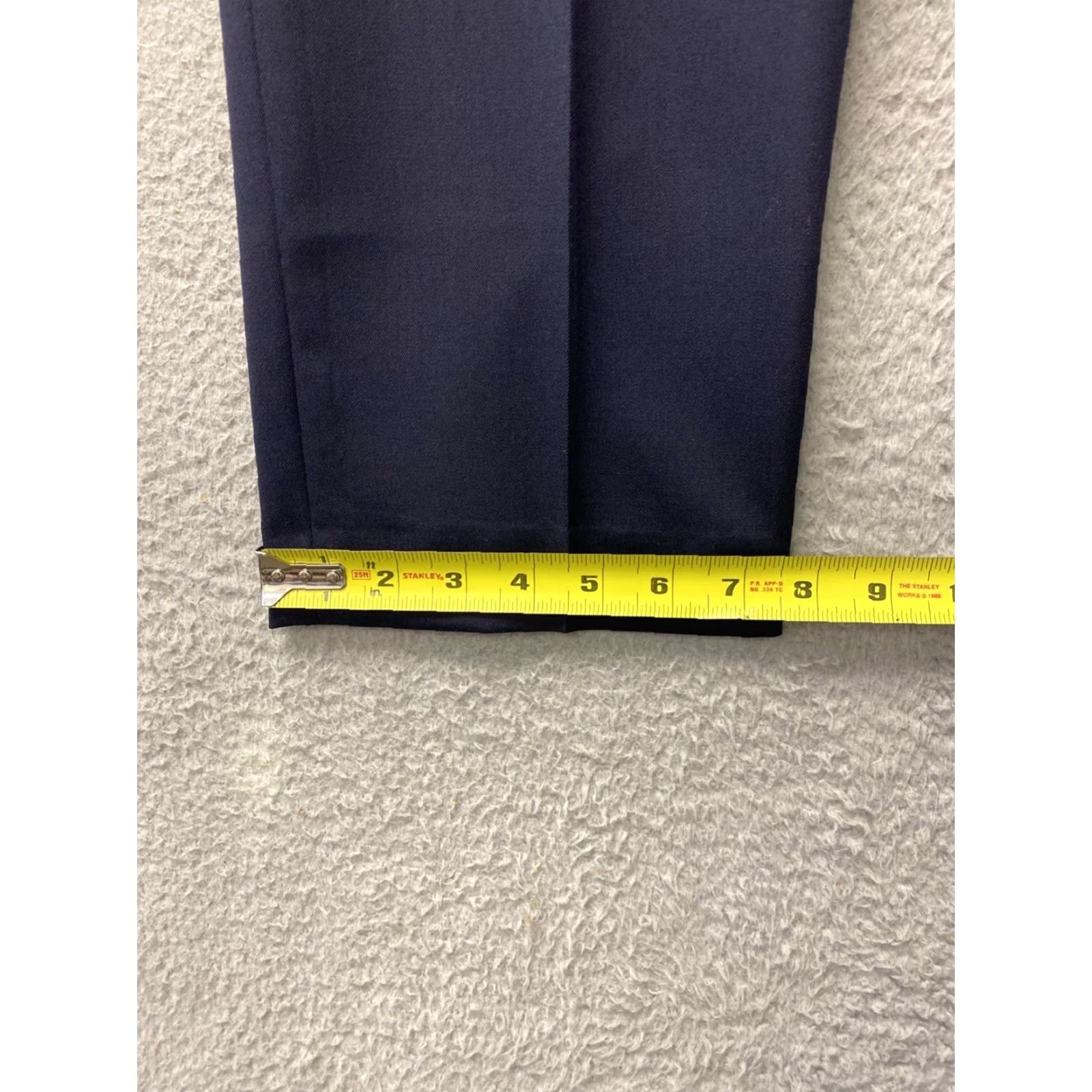Vintage JB Britches Dress Pants Men’s 33x29 Navy Wool Cuffed Pleated Zip Regular Inseam 29 100% Wool Style: Dress Pants Size US 33 - 6 Thumbnail