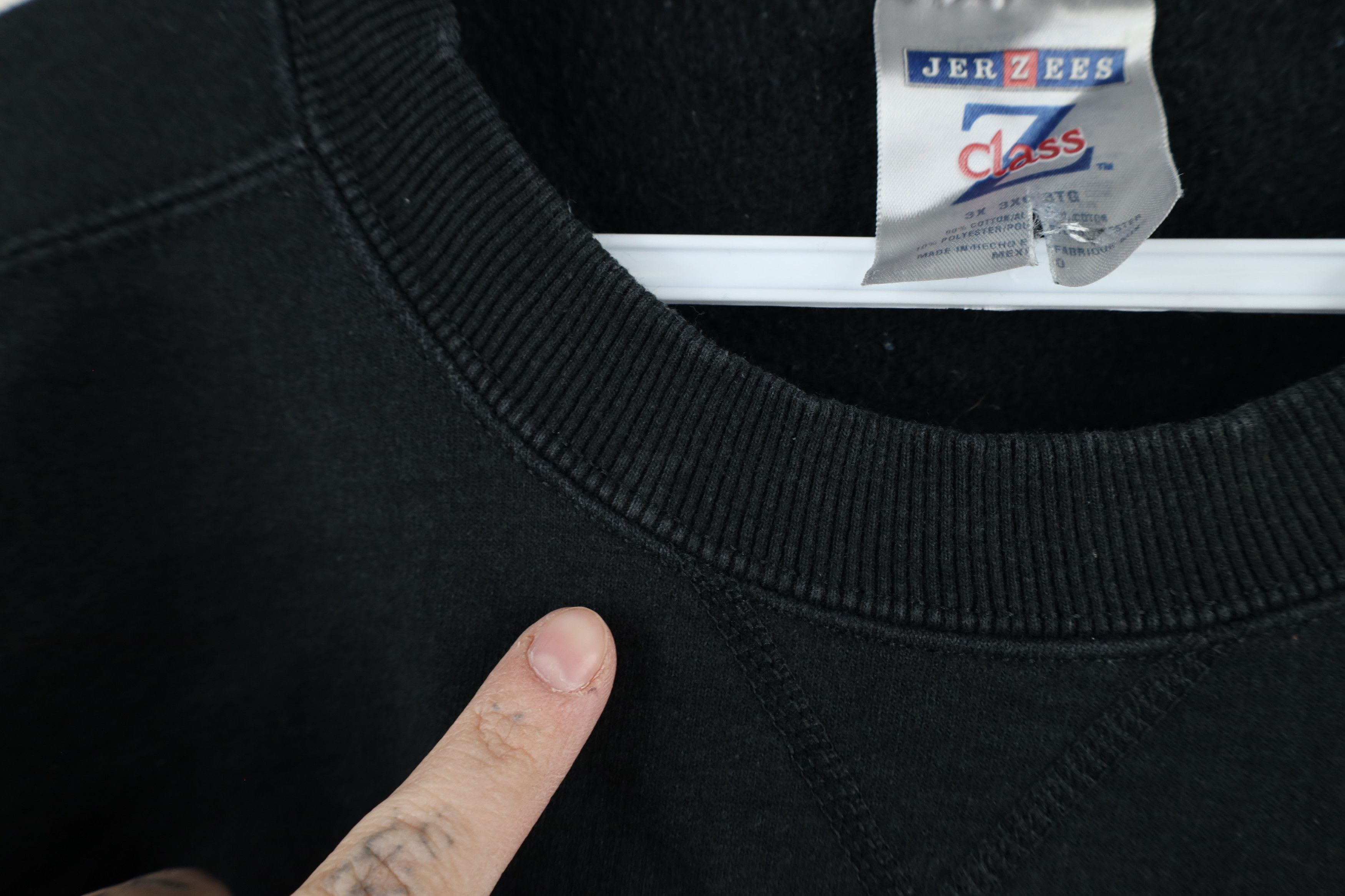 Vintage Vintage 90s Streetwear Blank Heavyweight Sweatshirt Black Size US XXL / EU 58 / 5 - 8 Thumbnail