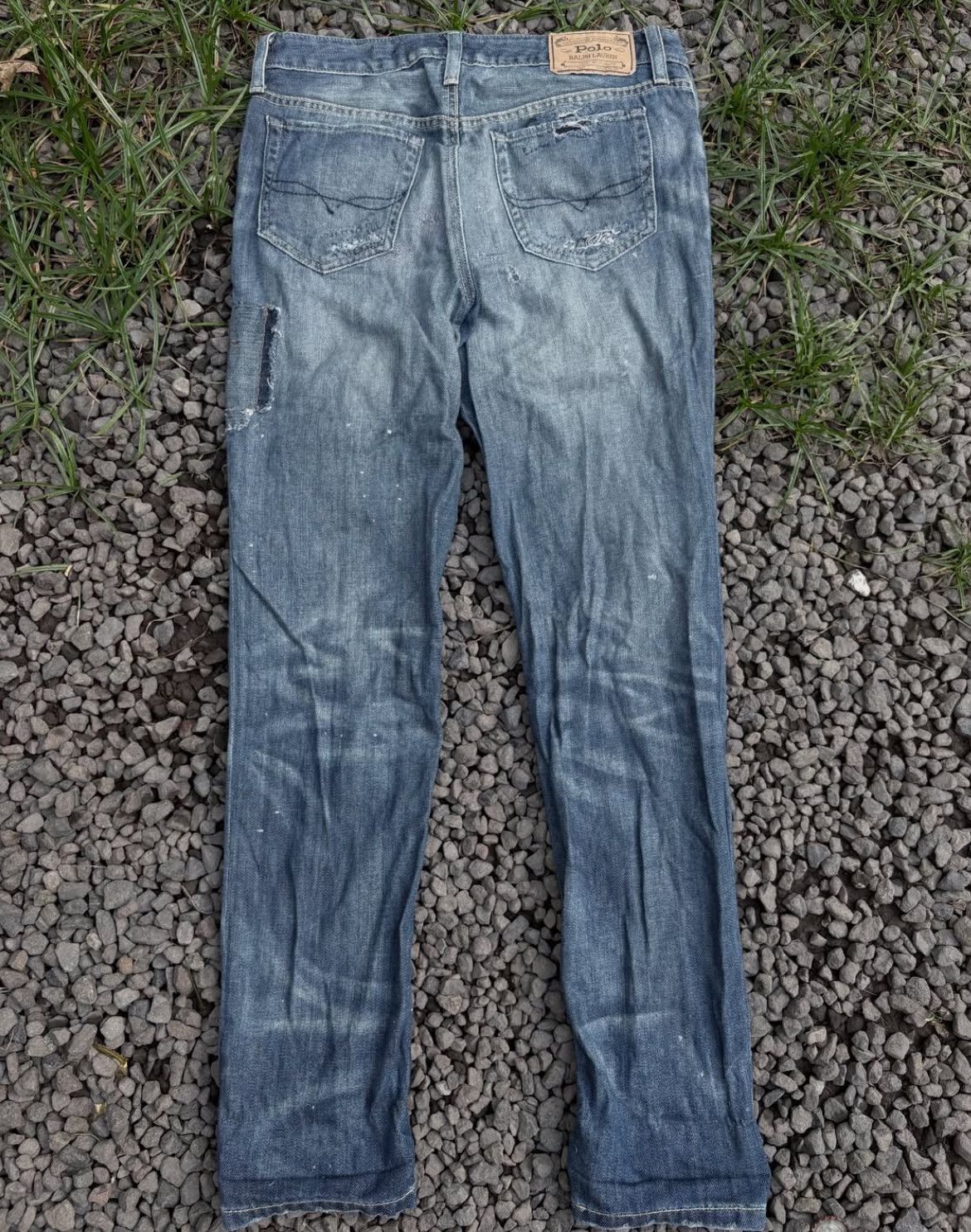 Polo Ralph Lauren 2000s Polo Ralph Lauren Patchwork Jeans Pants Size US 28 / EU 44 - 2 Thumbnail
