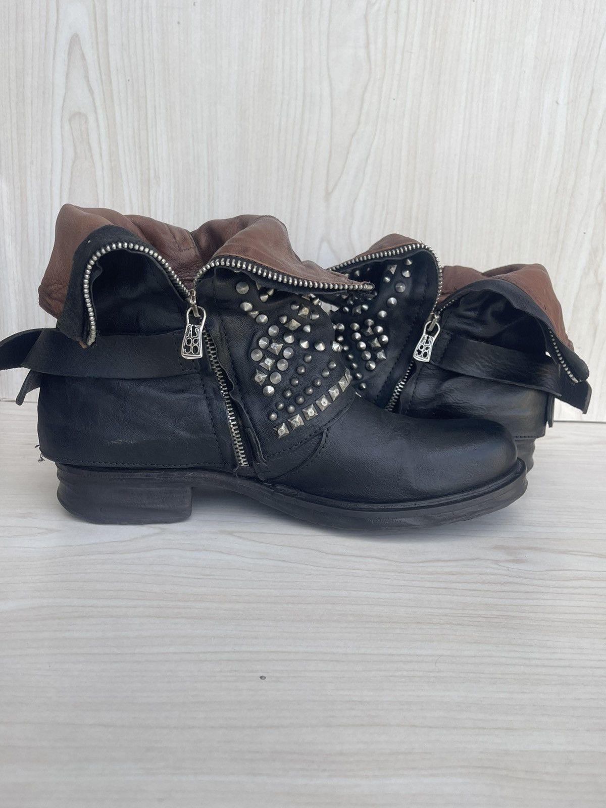 A.S.98 ANKLE BOOTS SABEY zip boot like kmrii and guidi Size US 7 / EU 40 - 7 Thumbnail