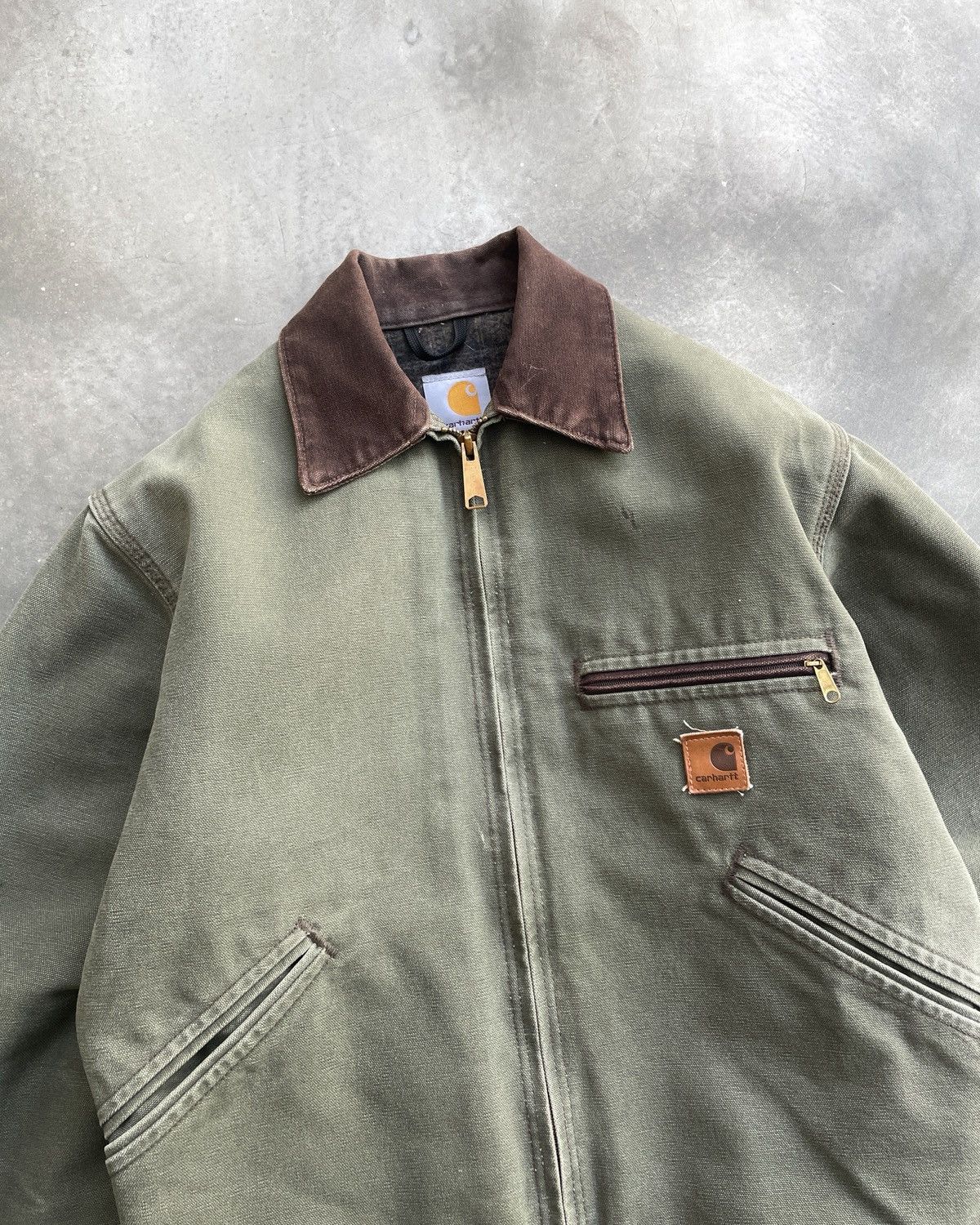 Carhartt FADED ARMY GREEN VINTAGE CARHARTT DETROIT JACKET J97 ARG 🥝 Size US S / EU 44-46 / 1 - 6 Thumbnail