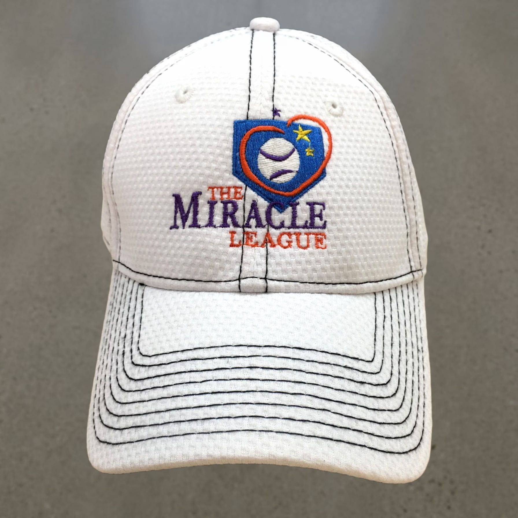 New Era New Era The Miracle League White M-L Fitted Baseball Hat Mens Embroidered Logo Size ONE SIZE - 1 Thumbnail