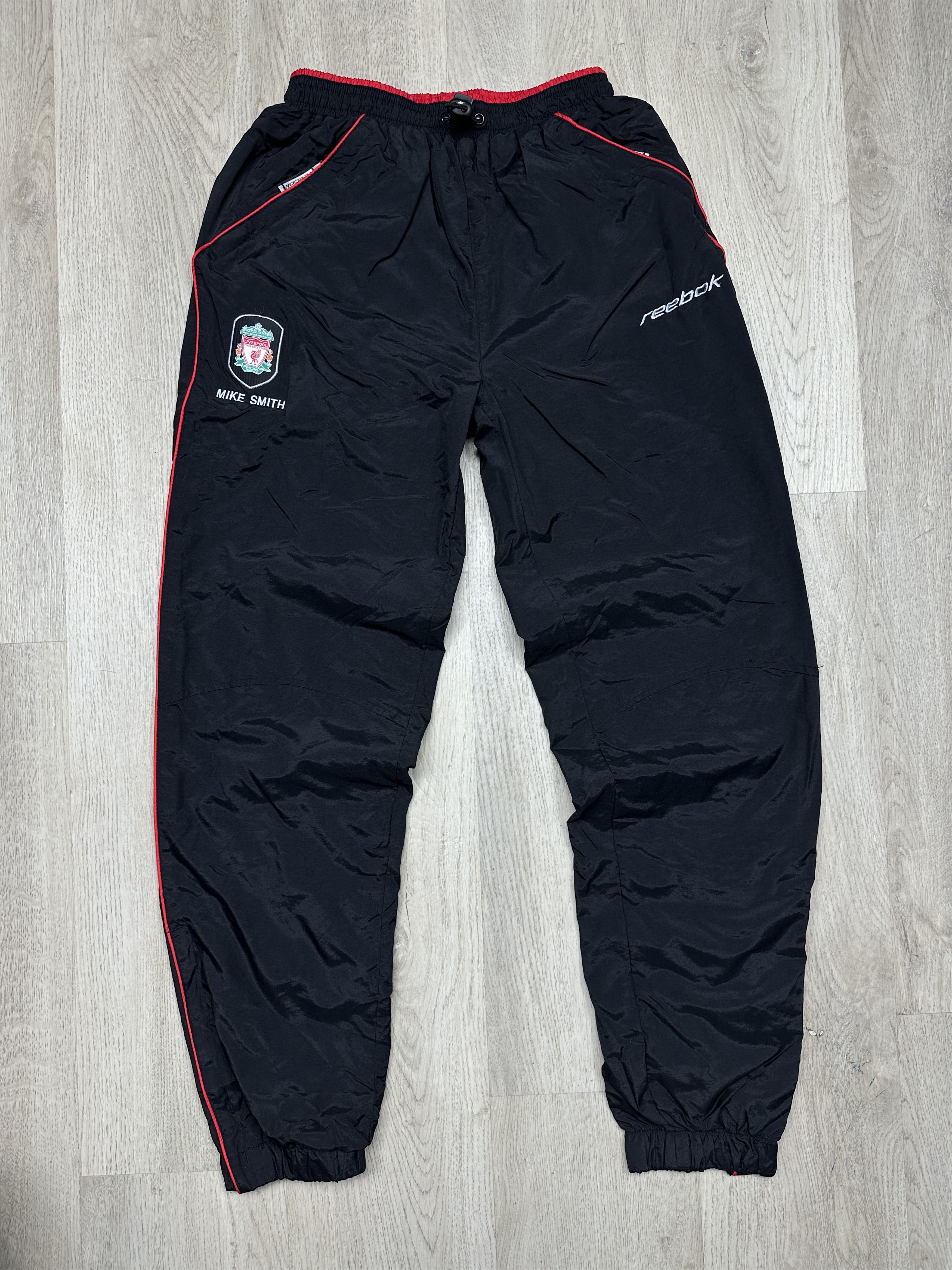 Reebok Reebok Liverpool FC Vintage Mens Nylon Track Pants Size US 30 / EU 46 - 1 Thumbnail