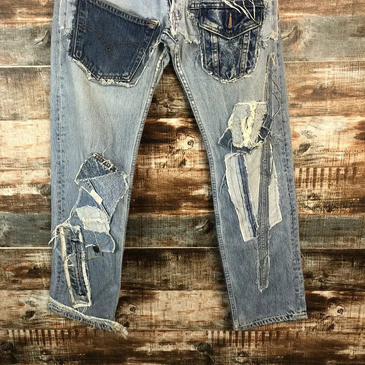 Levi's DLL Levis X Quana double waist reconstruct Denim #A2067 Size US 32 / EU 48 - 6 Thumbnail
