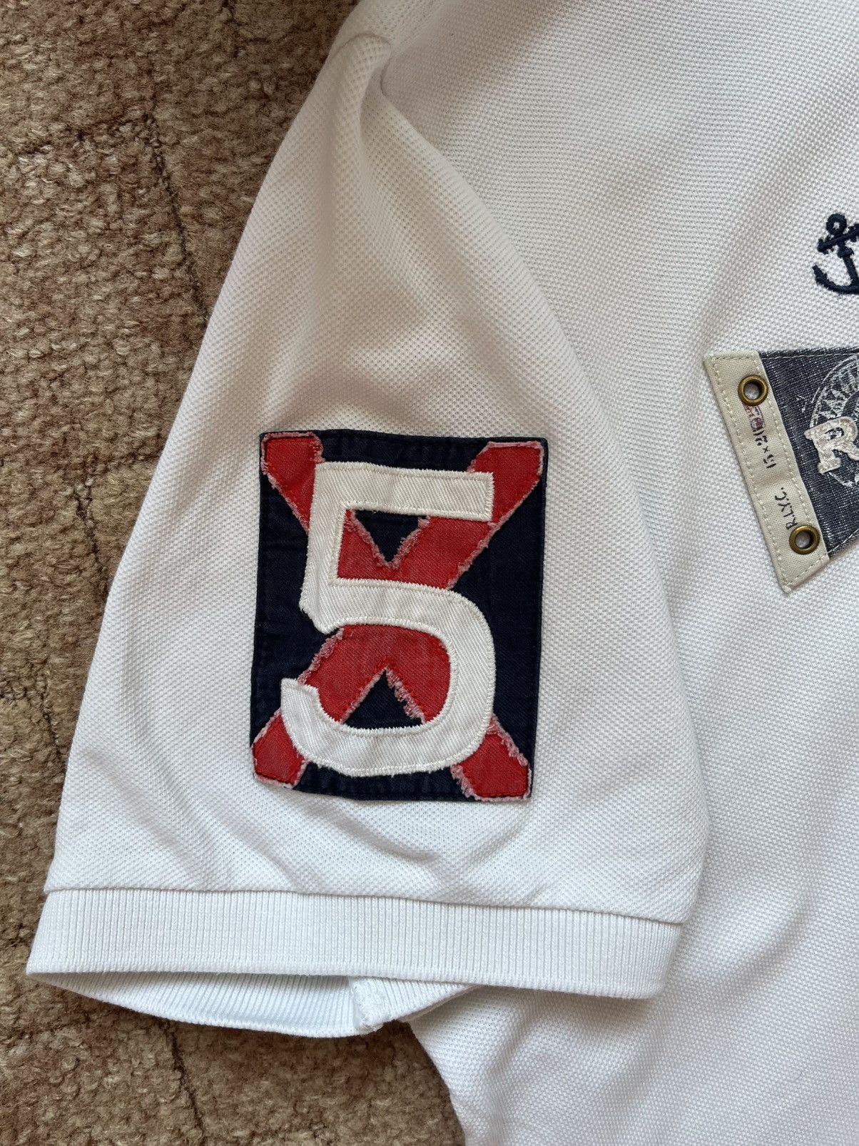 Polo Ralph Lauren Vintage Polo Ralph Lauren #5 Big Logo Chief Kief White Tee Size US L / EU 52-54 / 3 - 4 Thumbnail