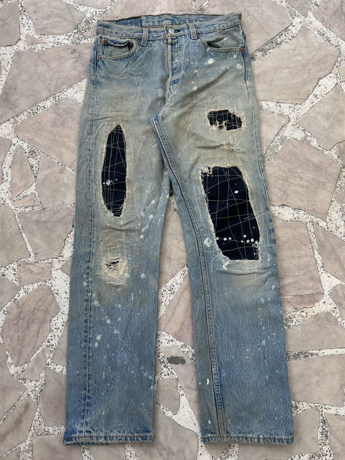 Levi's 90s Levis 501xx Vintage Usa Patchwork Denim Size US 30 / EU 46 - 1 Thumbnail