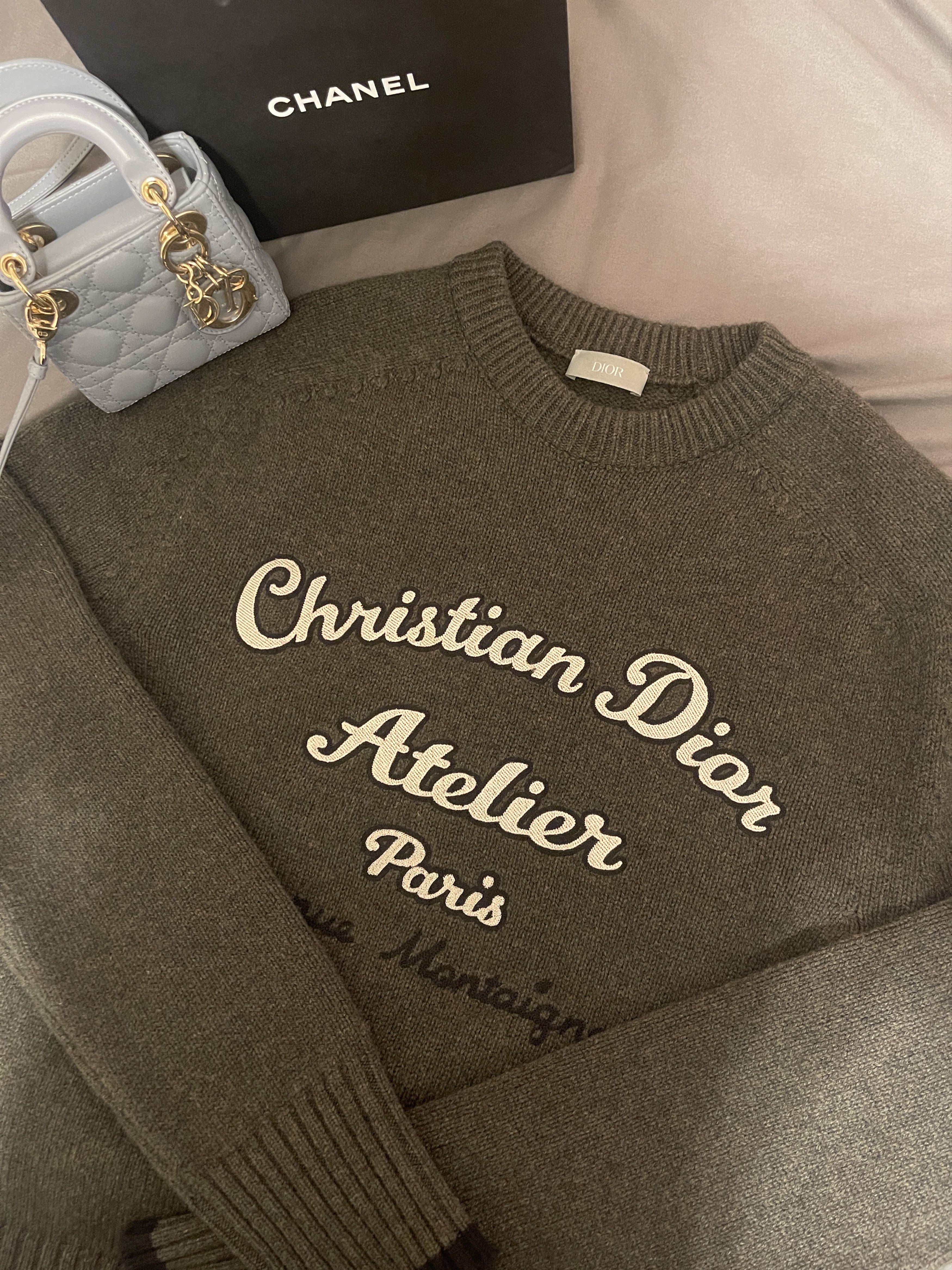 Dior Classic Wool Dior Sweater Men Grey Size US S / EU 44-46 / 1 - 2 Thumbnail