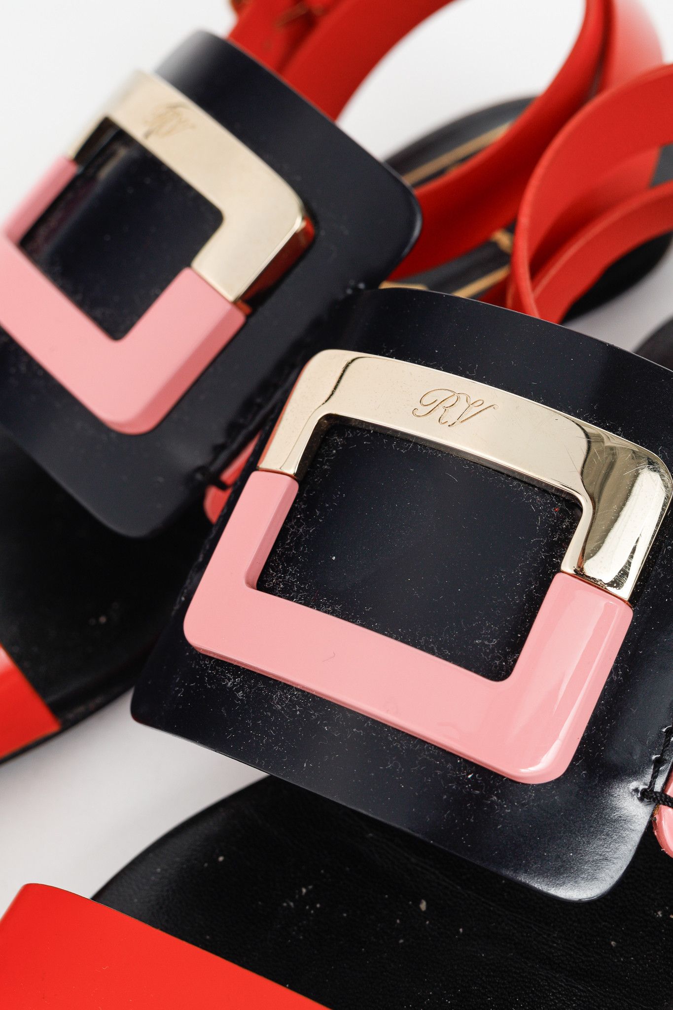 Roger Vivier Roger Vivier SS/14 Colour-Block Buckle Flat Sandals Size US 4 / IT 34 - 8 Thumbnail