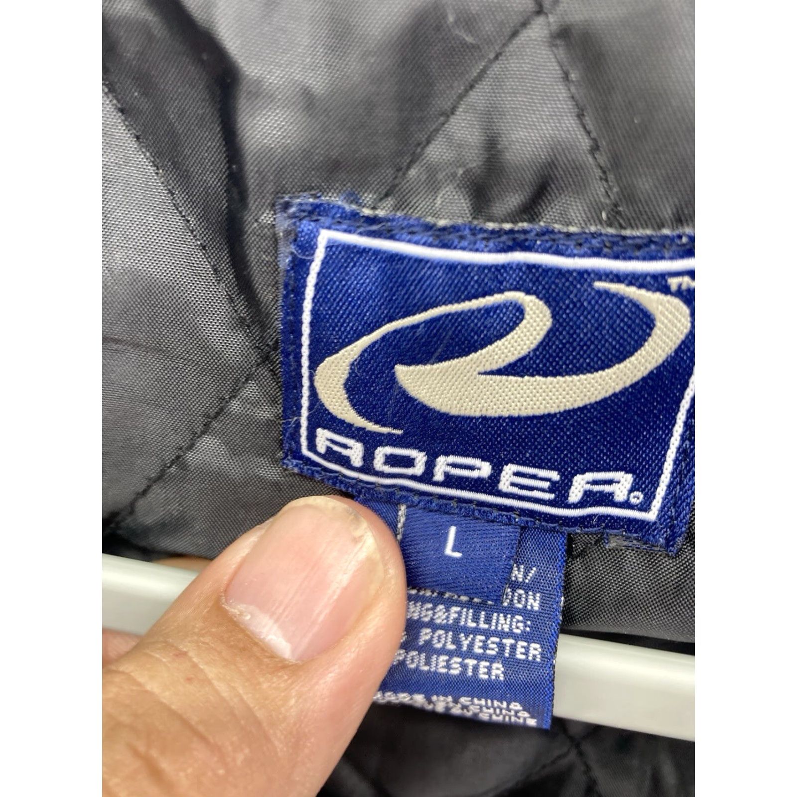 Roper VINTAGE Roper Plaid Flannel Shirt Jacket Pearl Snap Shacket Men L Blue Quilted Rodeo Shirt Man Large Blue Plaid Rodeo Size US L / EU 52-54 / 3 - 4 Thumbnail