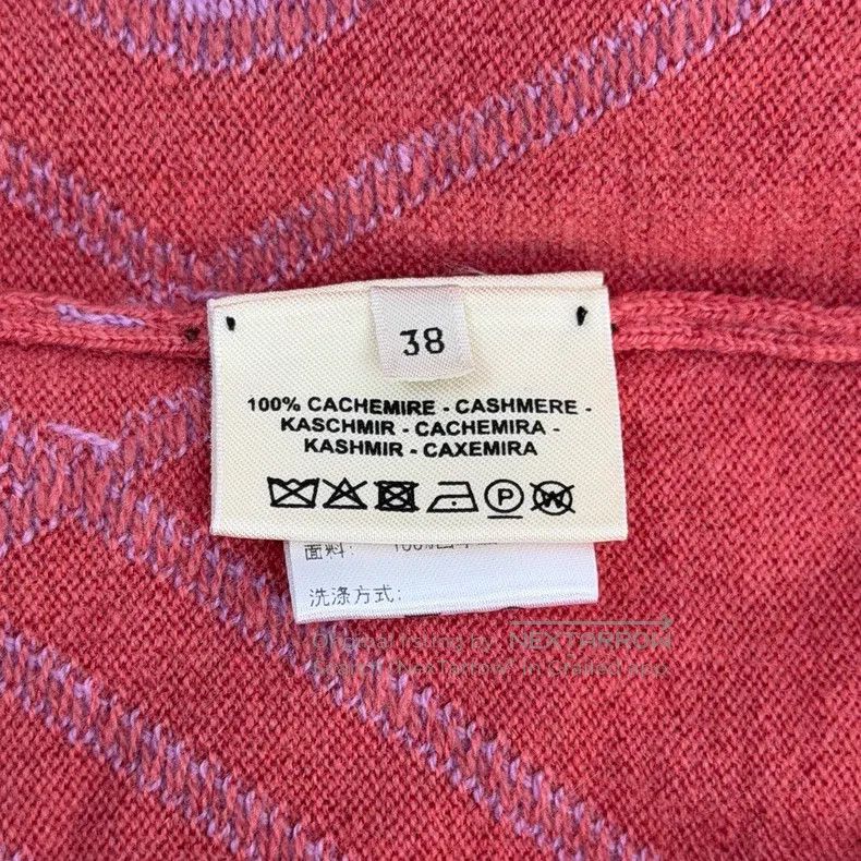 Hermes Hermes Orange Pink Full Logo Cashmere Sweater Size XS / US 0-2 / IT 36-38 - 6 Thumbnail