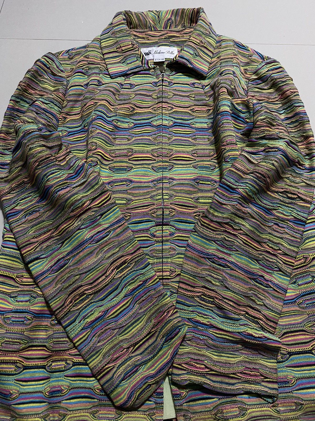 Pleats Please Issey Miyake Rare Madame Polla Multicolor Designer Print Jacket - M Size M / US 6-8 / IT 42-44 - 4 Thumbnail