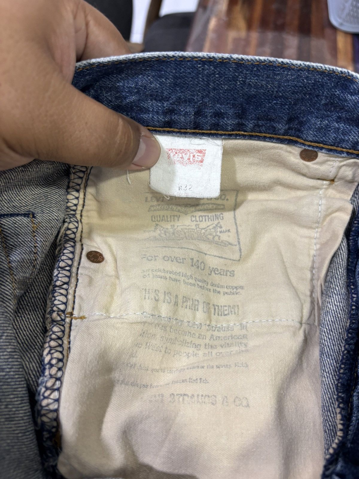 Levi's Vintage Levis Big E Selvedge Jeans Size US 32 / EU 48 - 8 Thumbnail