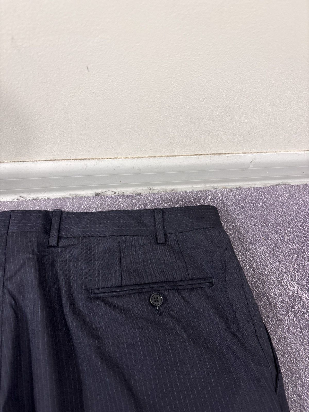 Canali Canali Men’s Navy Blue Pleated Wool Dress Pants Trousers Size US 38 / EU 54 - 18 Thumbnail