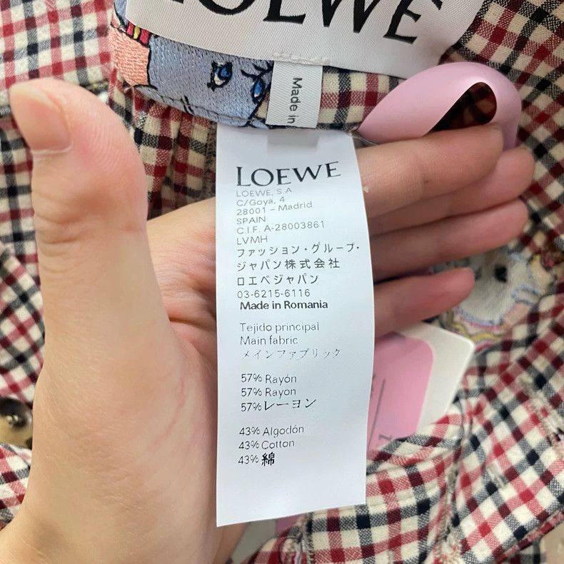 Loewe LOEWE Checkered embroidered bee baby elephant shorts Size 27" / US 4 / IT 40 - 4 Thumbnail