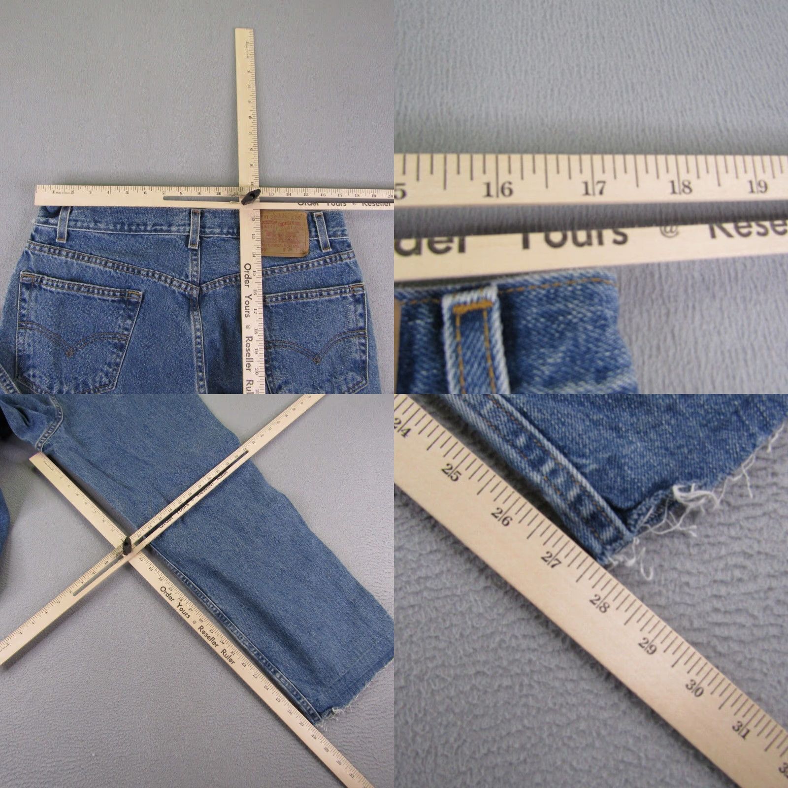 Levi's VINTAGE Levi's Jeans Men 36x28 Relaxed Fit Blue Denim 550 2000s Y2K Regular Cut Size US 34 / EU 50 - 8 Thumbnail