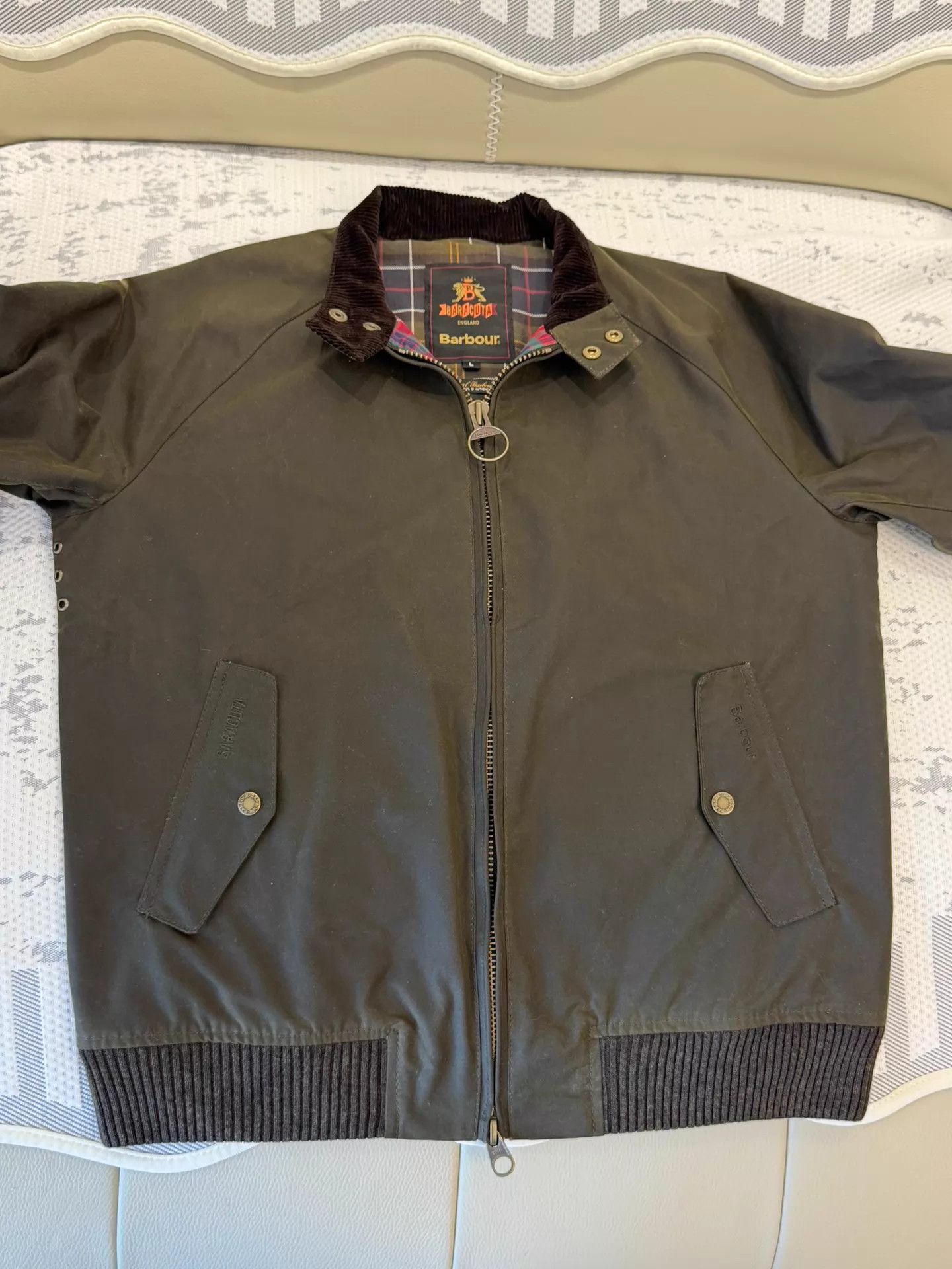 Barbour BARBOUR x Baracuta Porton Waxed Men's L Jacket Size US L / EU 52-54 / 3 - 4 Thumbnail
