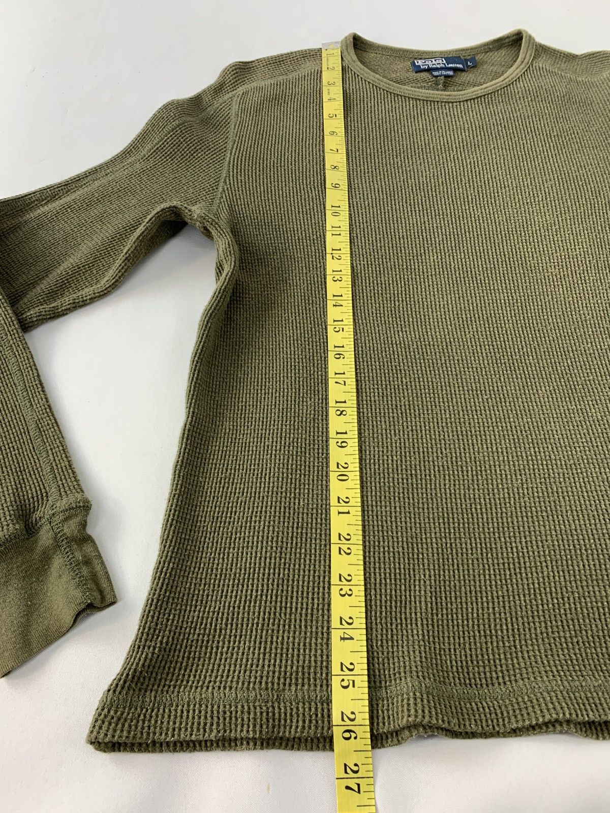 Polo Ralph Lauren Polo by Ralph Lauren Waffle Plain Longsleeve Tee Tshirt Size L / US 10 / IT 46 - 10 Thumbnail