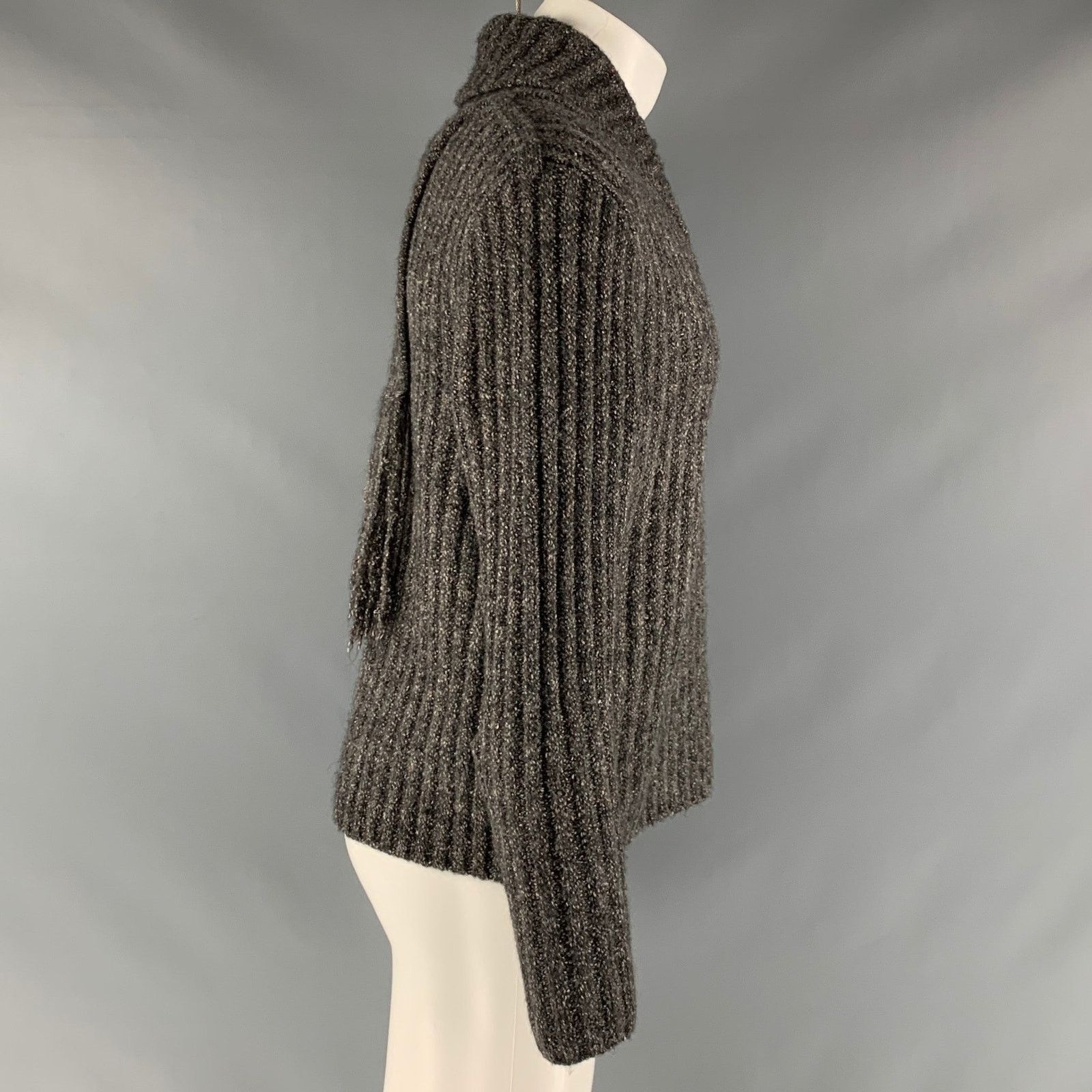 Craig Green CRAIG GREEN Size S Grey Wool Blend Shawl Sweater Size US S / EU 44-46 / 1 - 2 Thumbnail