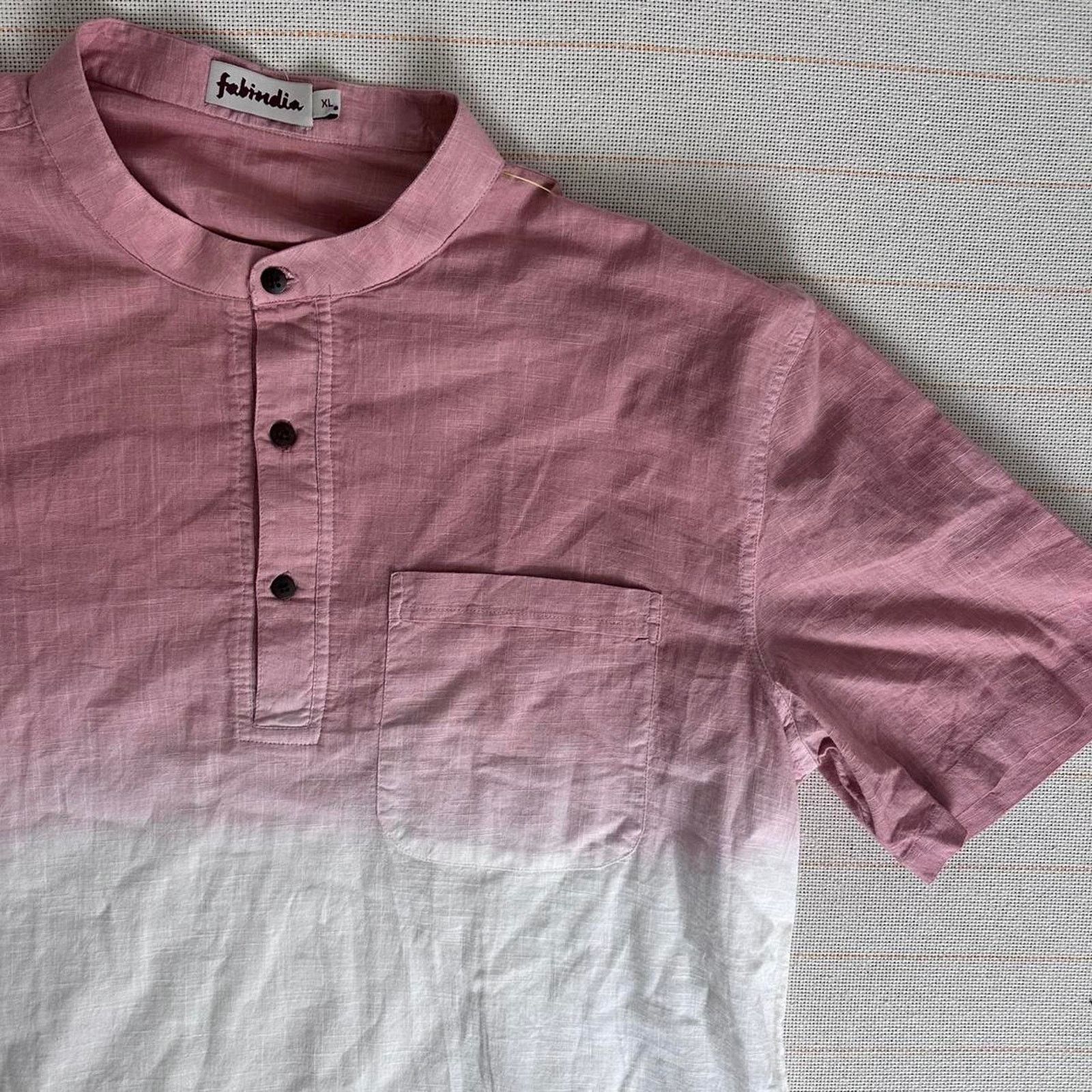 Other Pink and white fabindia India shirt Size US XL / EU 56 / 4 - 5 Thumbnail
