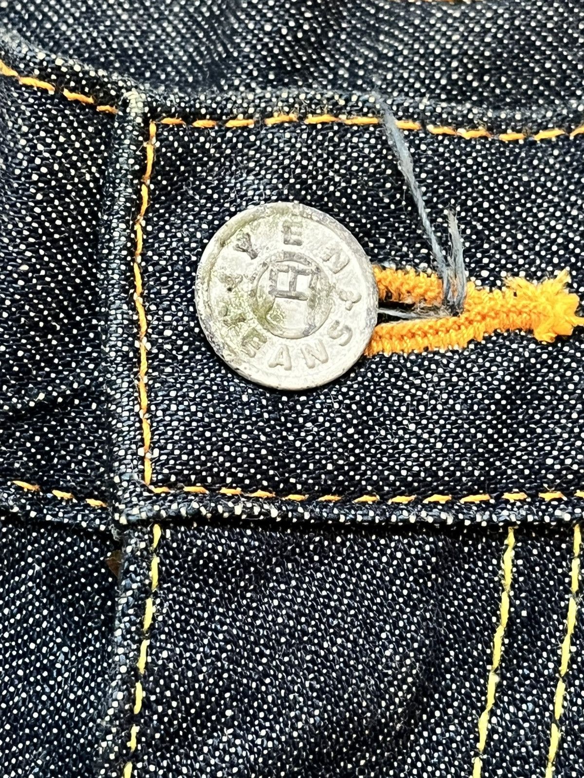 Who Decides War Vintage YNJS Two Tones Curvy Leg Embroidery Denim Size US 30 / EU 46 - 8 Thumbnail