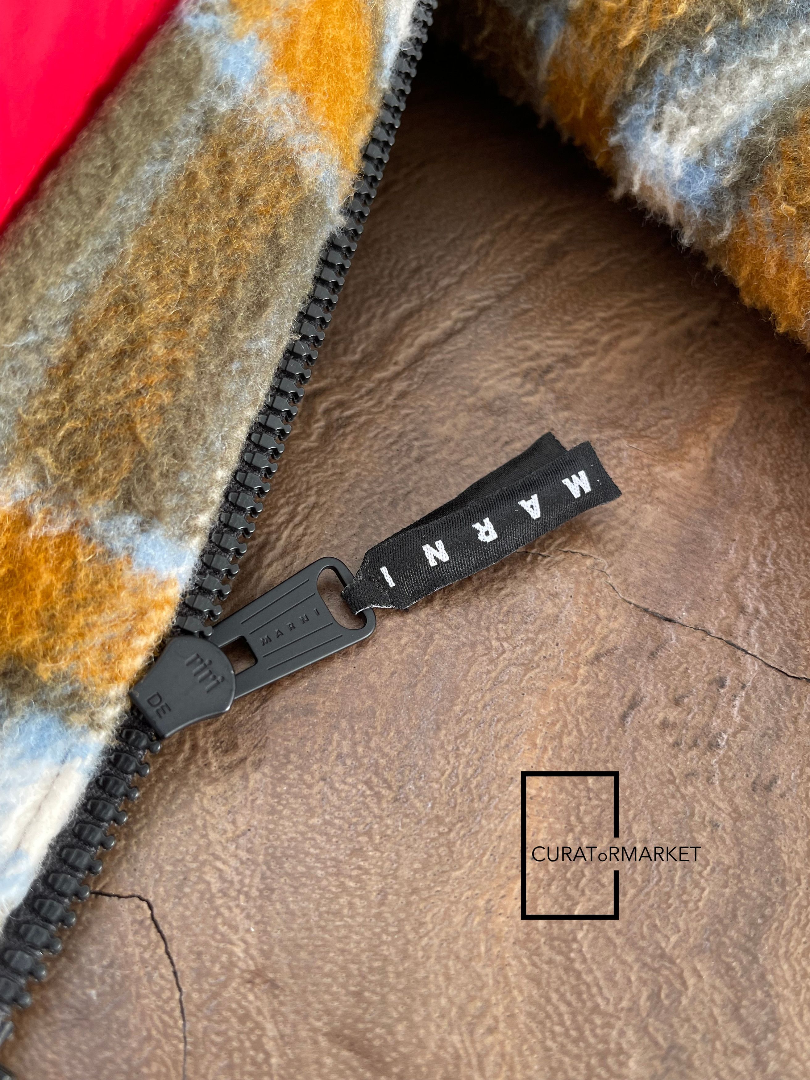 Marni EU48 Textured Wool Flannel Plaid Padded Down Puffer FW21 Size US M / EU 48-50 / 2 - 8 Thumbnail