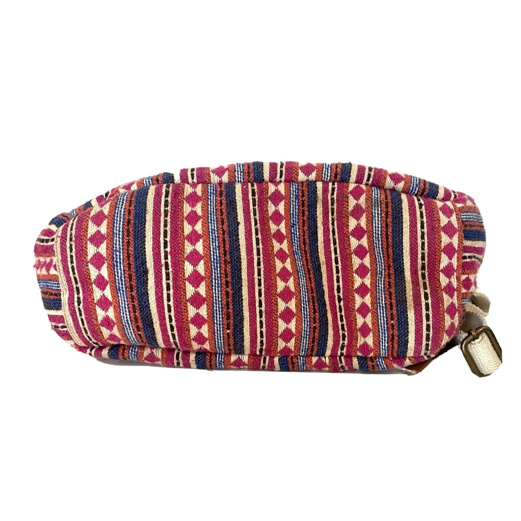 Pinko Artisan NY Backpack Women’s Boho Pink Multicolor Woven Leather Accents Bag Book Bag Size ONE SIZE - 7 Thumbnail