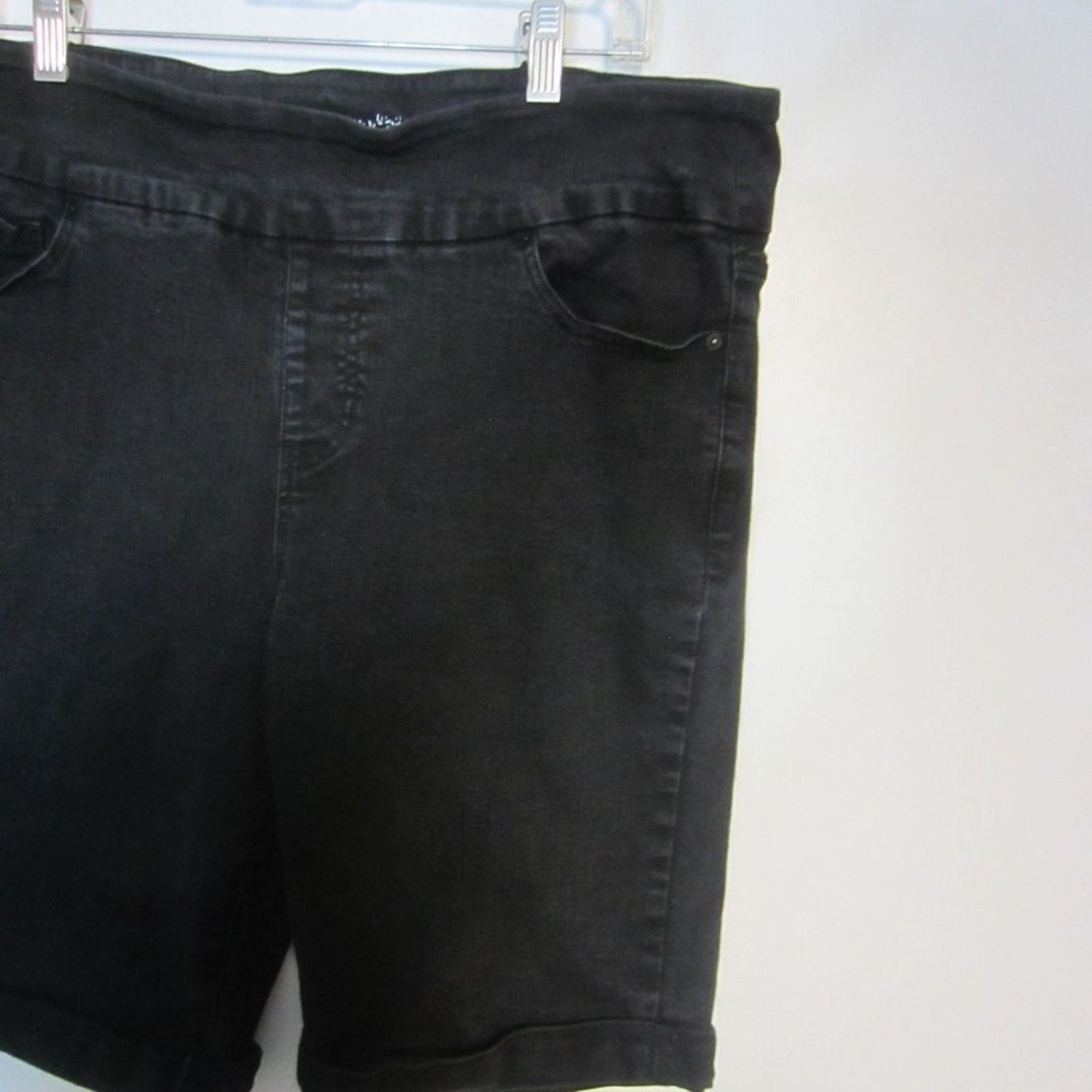 Other Black Denim Bermuda Shorts Terra & Sky Size 0X (14W) Stretch Size 38" / US 16 / IT 52 - 3 Thumbnail