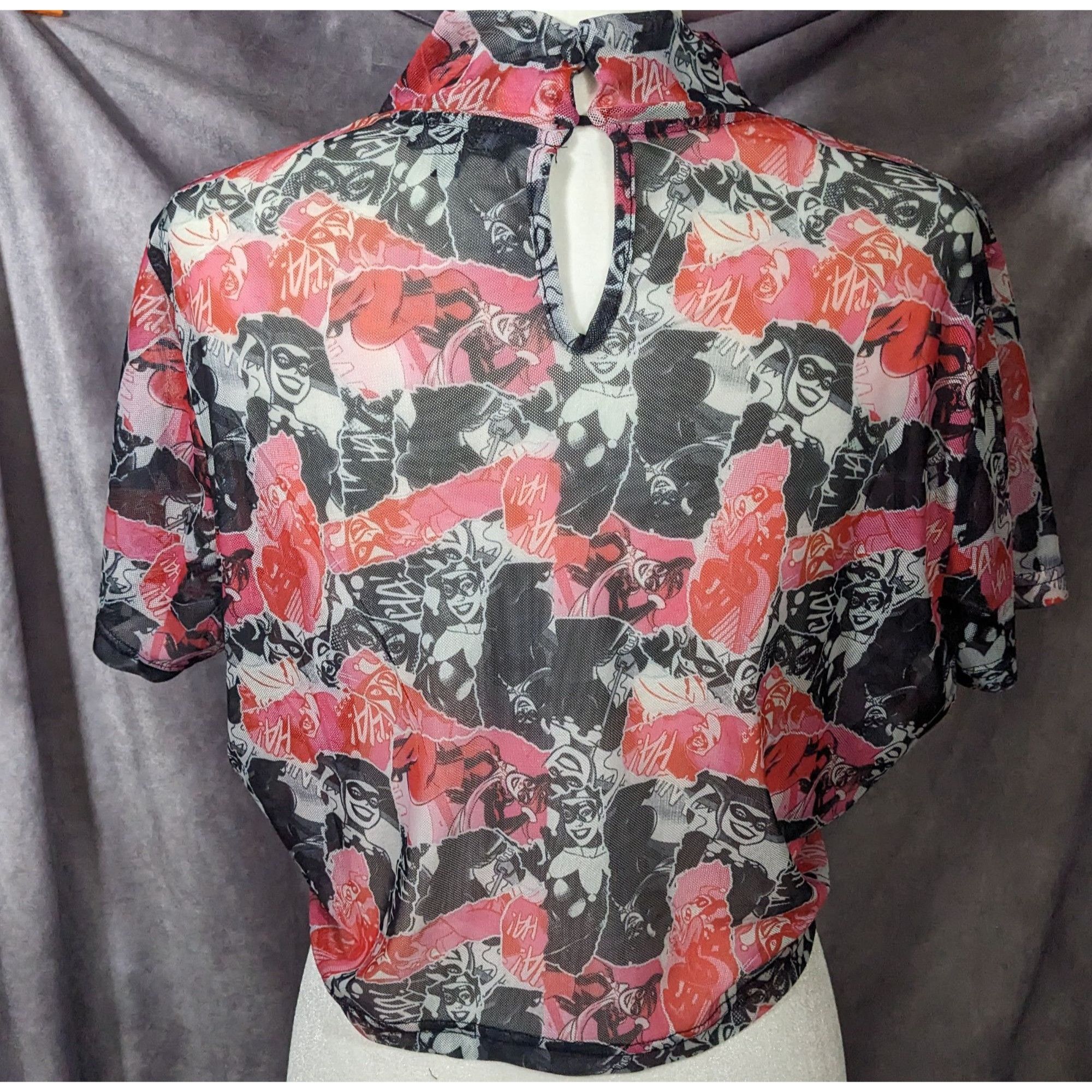 Other Harley Quinn x Smak Parlour Semi Sheer Crop Top Size 1X Size XL / US 12-14 / IT 48-50 - 14 Thumbnail