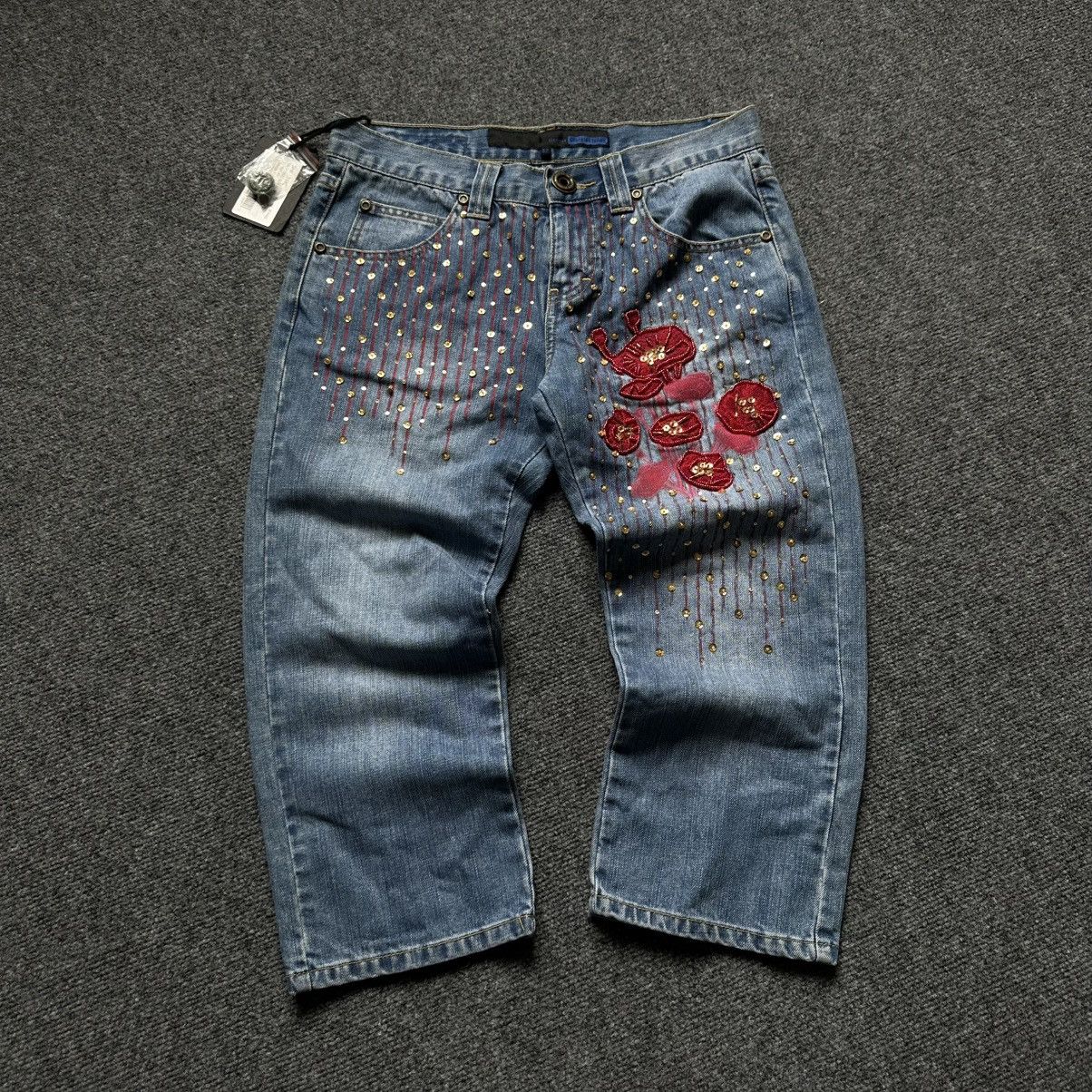 If Six Was Nine VTG Women’s Capri Jeans Ciorgia Johns Size 42 00s USA Hype Size 28" / US 6 / IT 42 - 1 Thumbnail