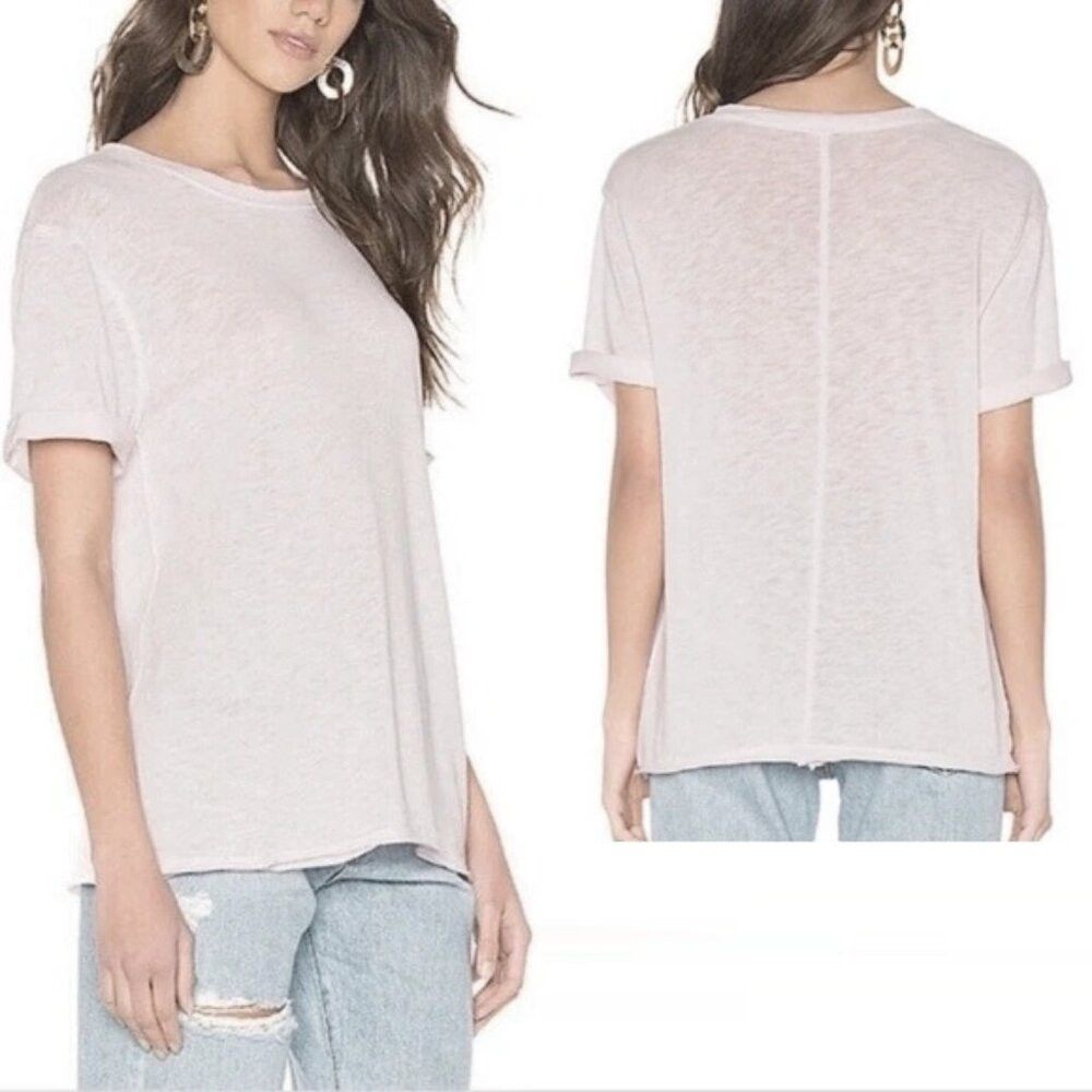 Free People Free People Summer Sky Light Pink Tee Size XS Size XS / US 0-2 / IT 36-38 - 1 Thumbnail