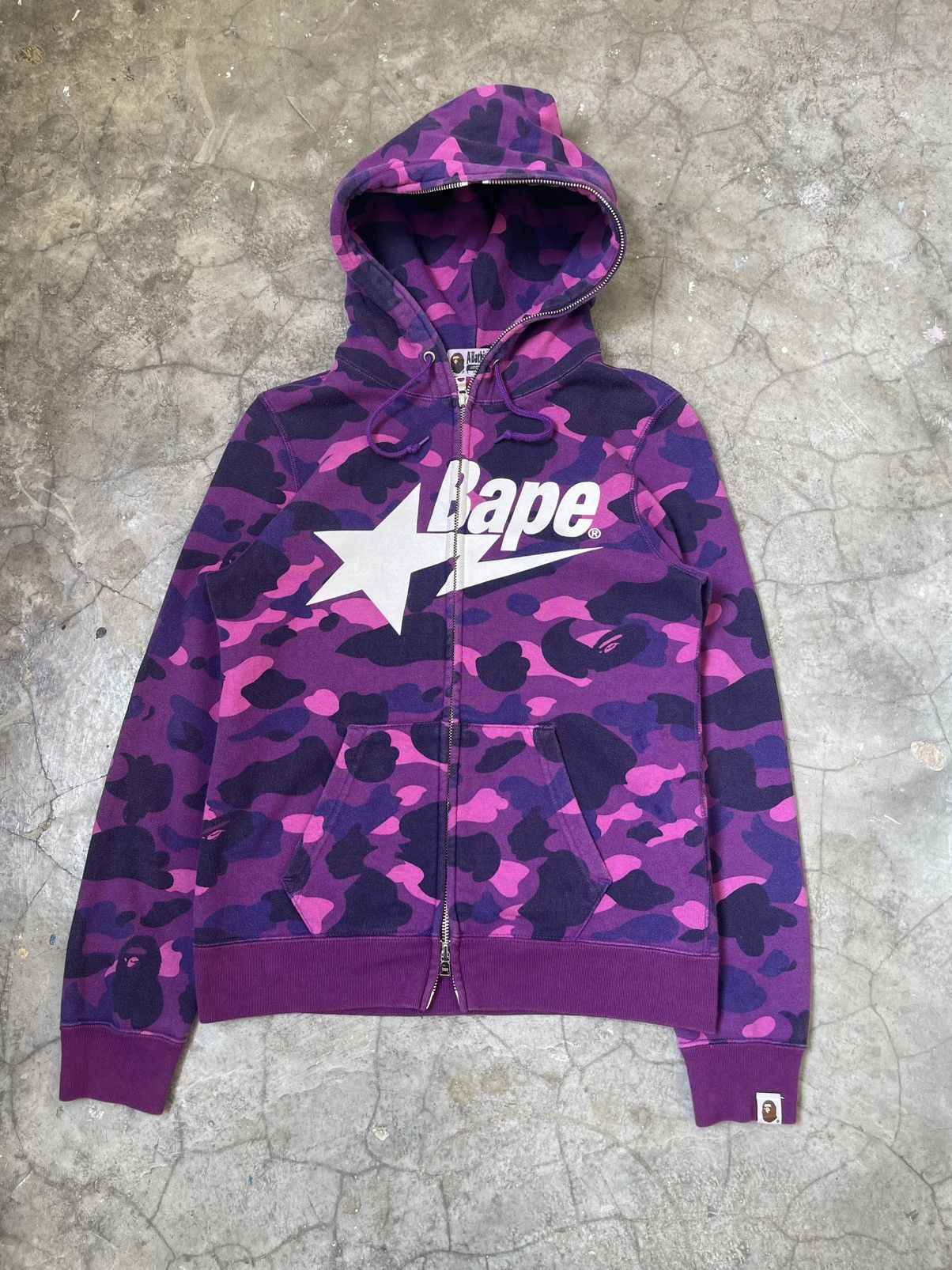 Bape Bape Purple Camo Sta Full Zip Hoodie Newjeans Fit Size XS / US 0-2 / IT 36-38 - 2 Thumbnail