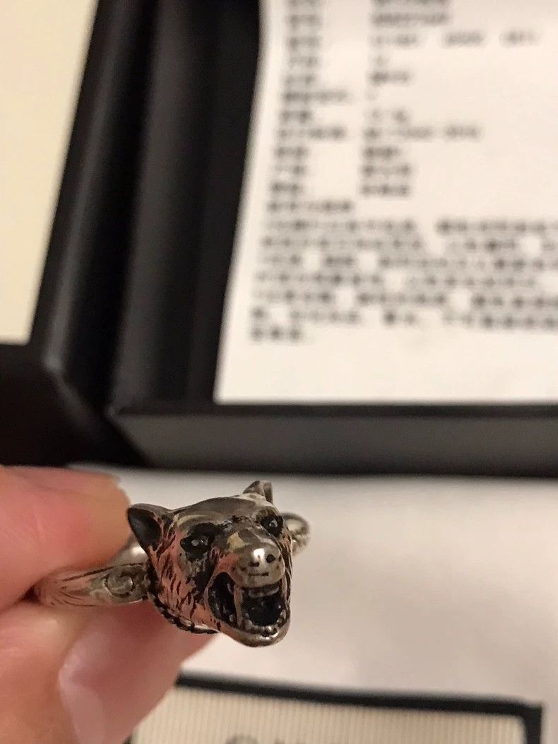 Gucci Gucci Wolf Head Ring and Bracelet Set-2506 Size ONE SIZE - 7 Thumbnail