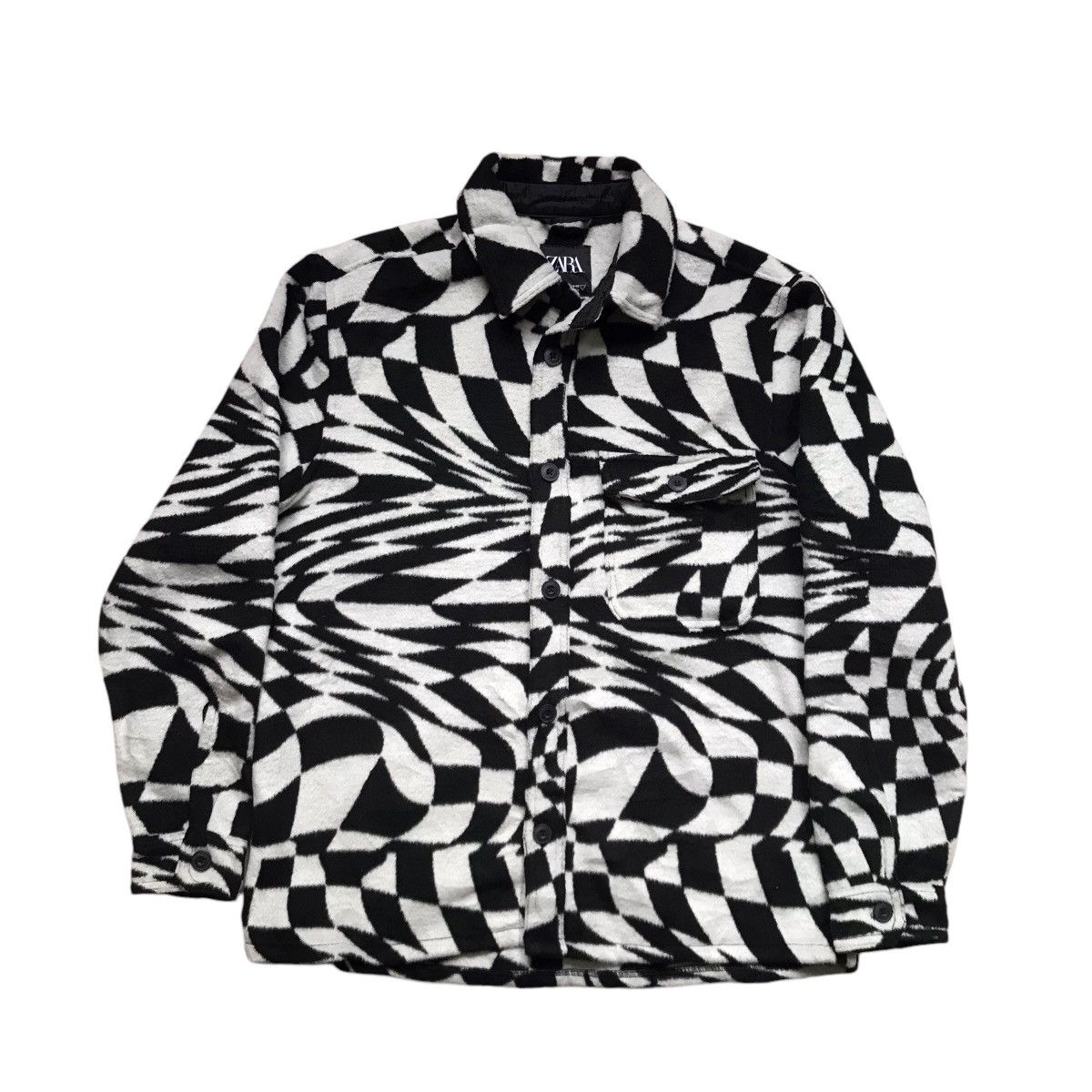 If Six Was Nine × Le Grande Bleu (L.G.B.) × Zara VINTAGE ZARA WORKERS ZEBRA DESIGN JACKET Size US M / EU 48-50 / 2 - 1 Thumbnail