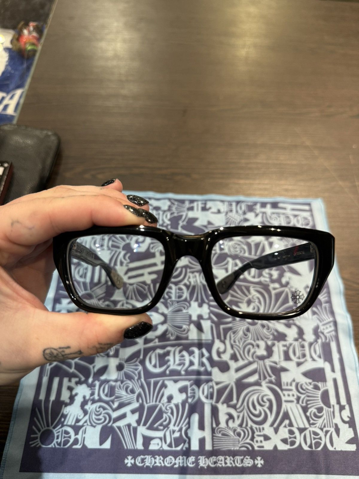 Chrome Hearts Chrome Hearts “Optitcal” Glasses Black/Silver Size ONE SIZE - 2 Thumbnail