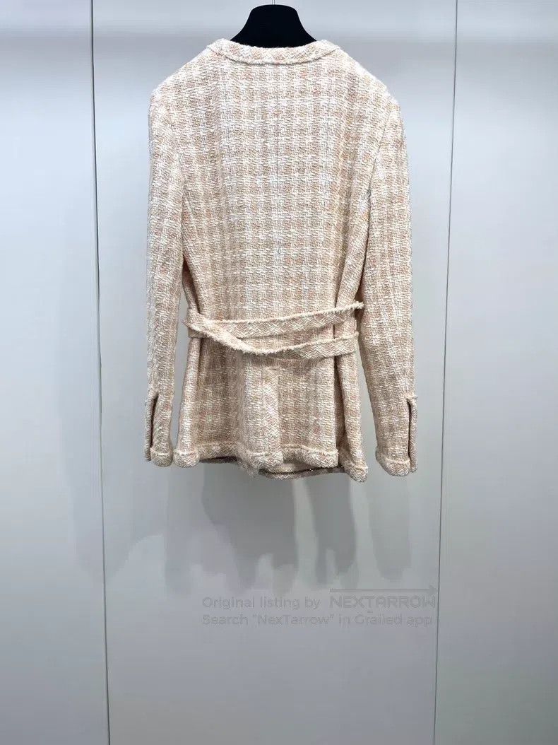 Chanel Chanel 23S orange plaid belt jacket Size XXS / US 00 / IT 34 - 2 Thumbnail