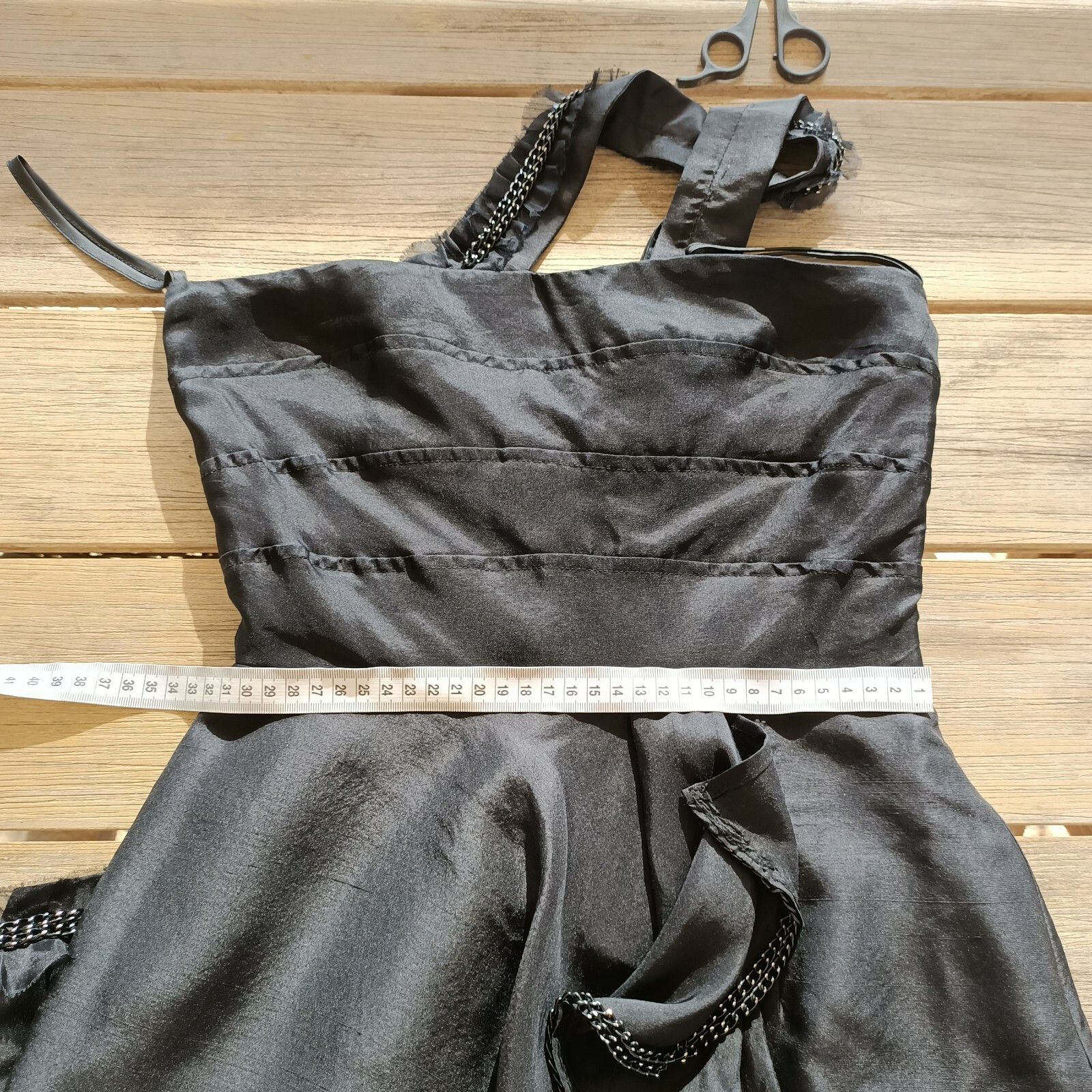 Designer × Rachel Gilbert Rachel Gilbert Silk One Shoulder Mini Dress Embellished Size XS / US 0-2 / IT 36-38 - 11 Thumbnail