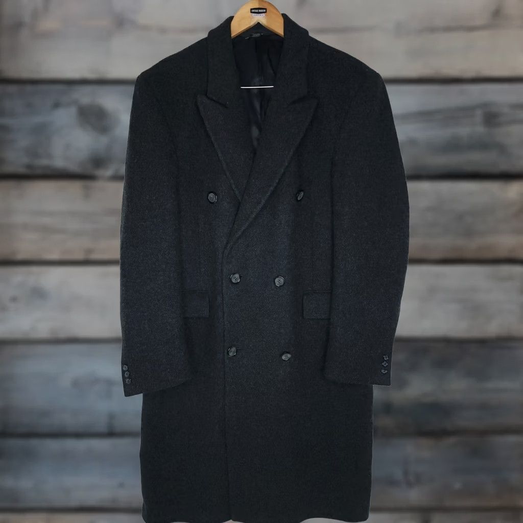 Doublet VINTAGE Traditionalist Mens Coat Trench Coat Gray 44 Long Double Breasted Lined Wool Size US S / EU 44-46 / 1 - 1 Thumbnail