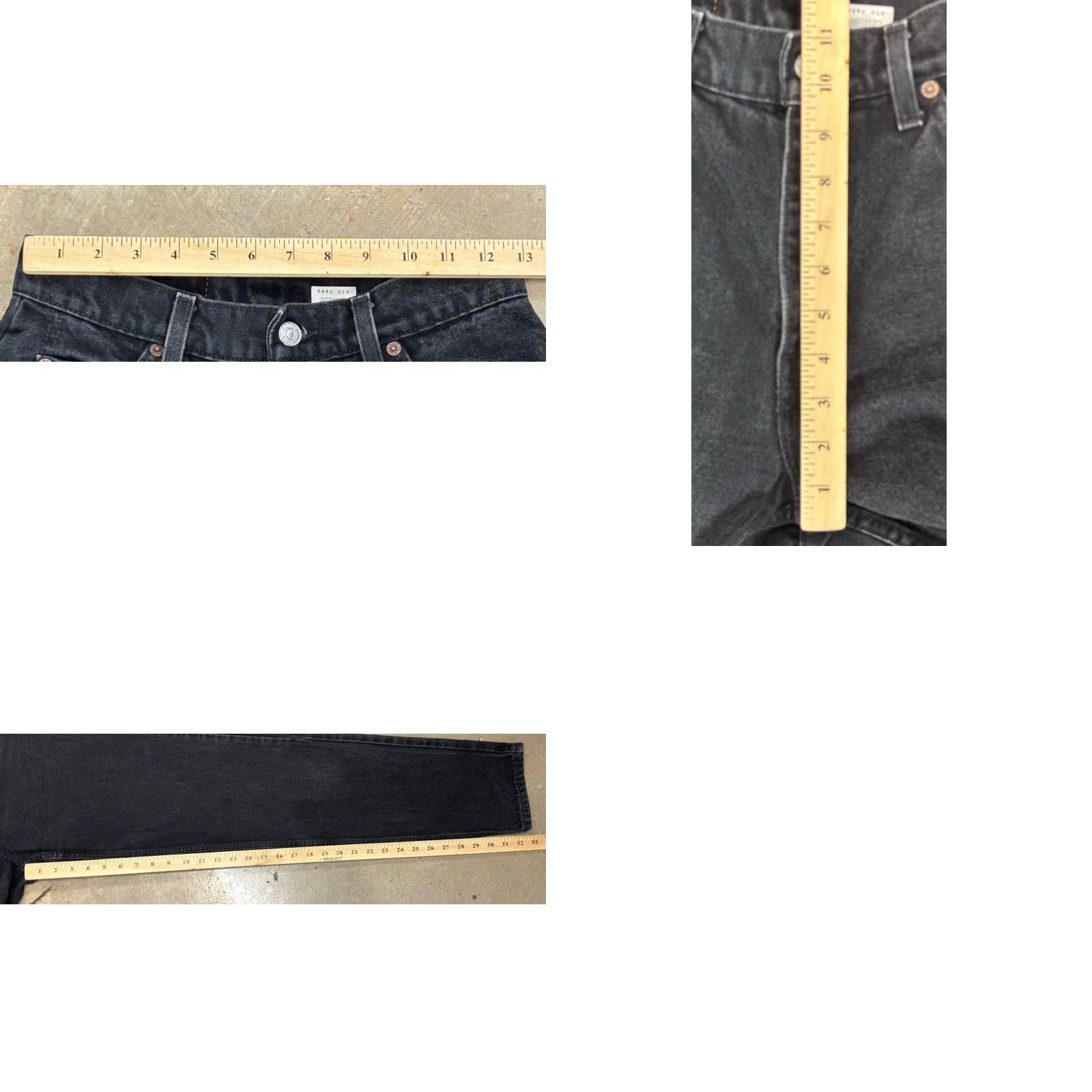 Levi's VINTAGE Levi's 912 Jeans - Black - Women - Size 6 Tall - 33" Inseam - Slim Fit - Tapered Leg - 1997 Orange Tab - High Rise - Cotton Denim Size 28" / US 6 / IT 42 - 8 Thumbnail