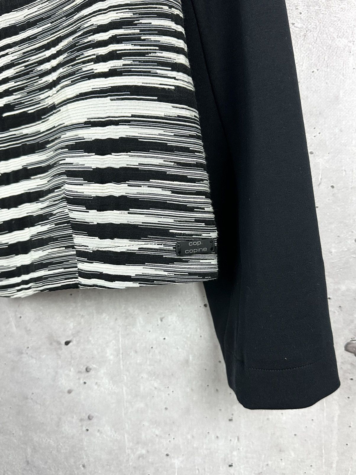 Cop Copine × Vintage Vintage Cop Copine Stripped Bomber Jacket Size M / US 6-8 / IT 42-44 - 4 Thumbnail