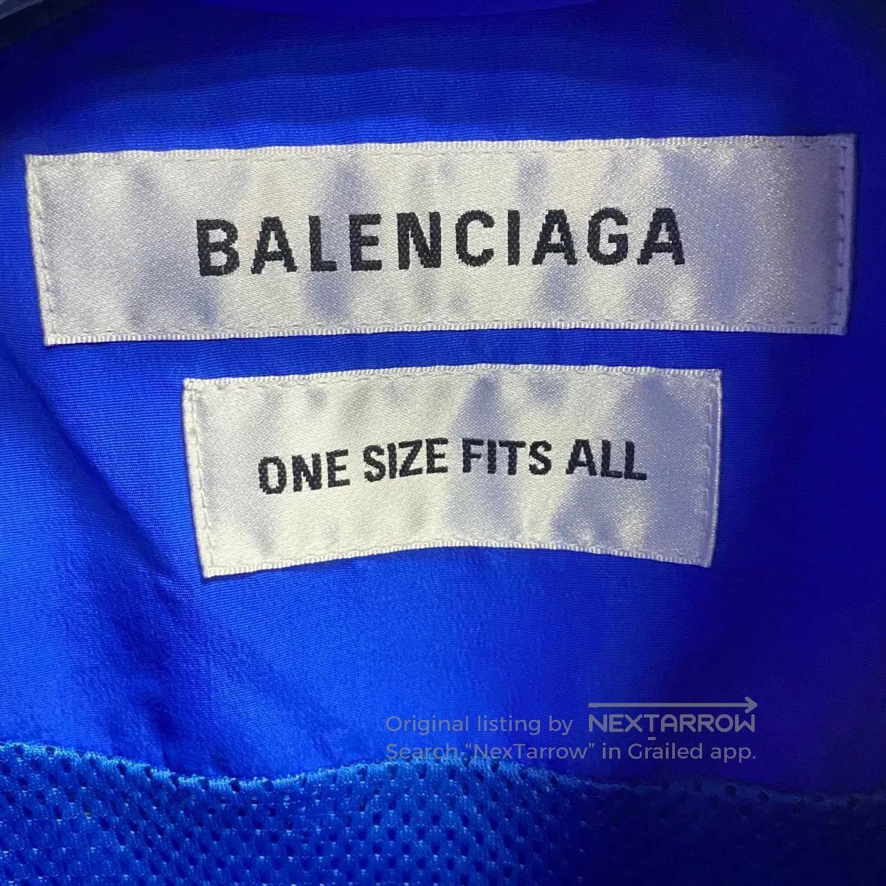 Balenciaga Balenciaga Blue Embroidered Logo Coach Jacket. Size US M / EU 48-50 / 2 - 3 Thumbnail